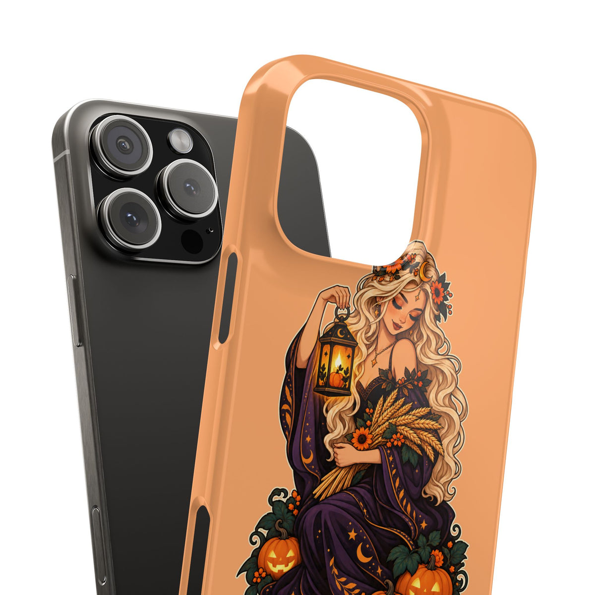 Virgo Zodiac Slim Phone Case — Autumn Harvest Witch Design