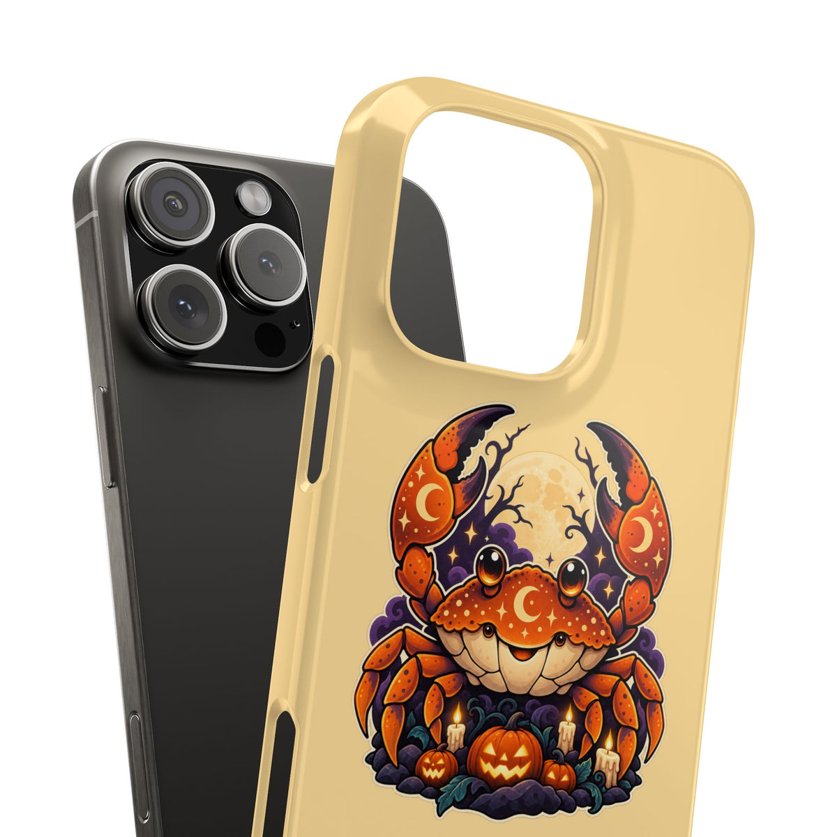 Cancer Zodiac Slim Phone Case — Halloween Pumpkin Crab
