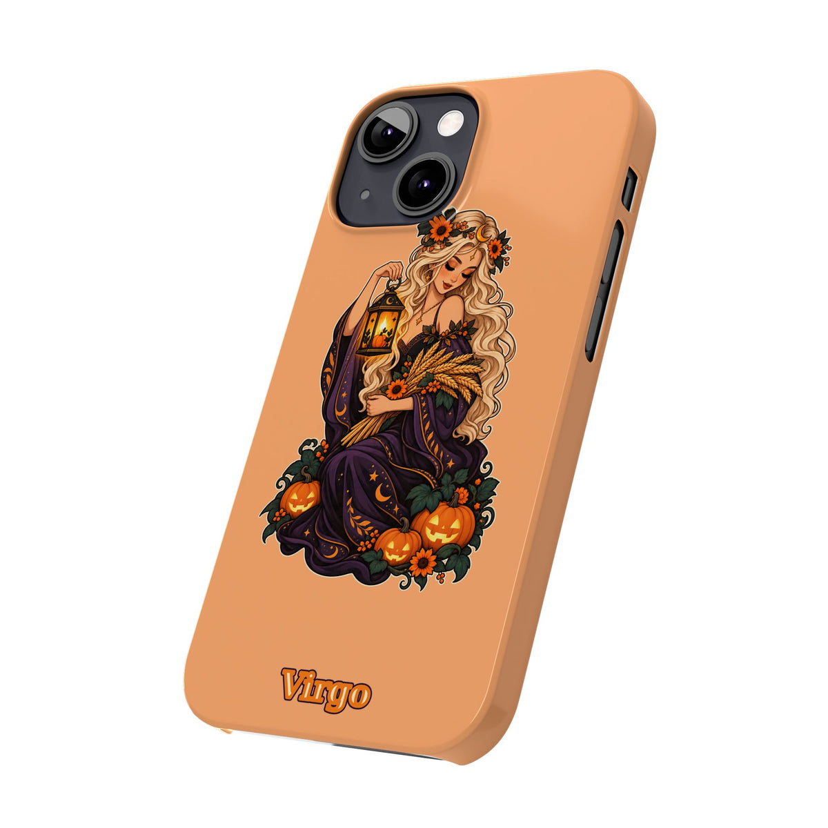 Virgo Zodiac Slim Phone Case — Autumn Harvest Witch Design