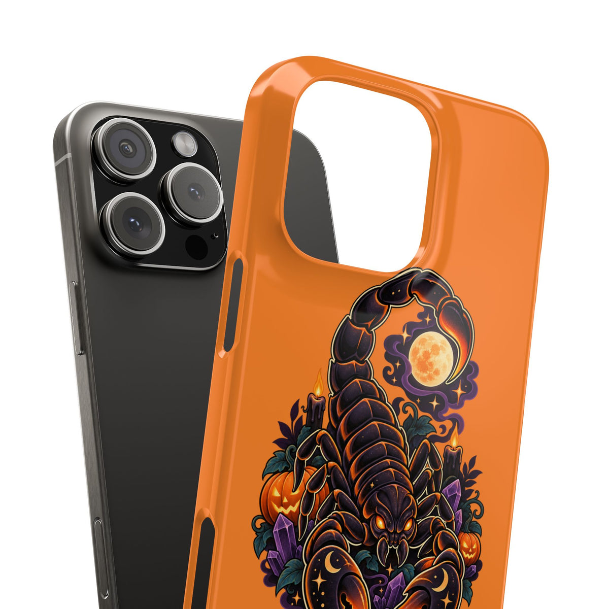 Scorpio Slim Phone Case – Halloween Orange Scorpion Zodiac Design