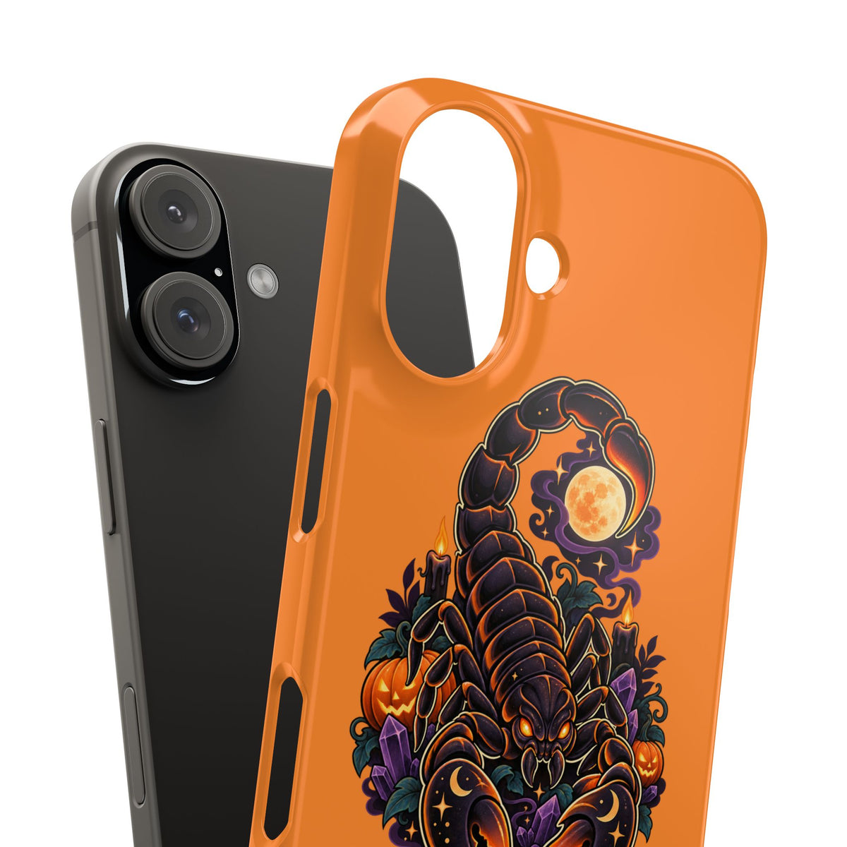 Scorpio Halloween Slim Phone Case — Orange Zodiac Scorpion Design