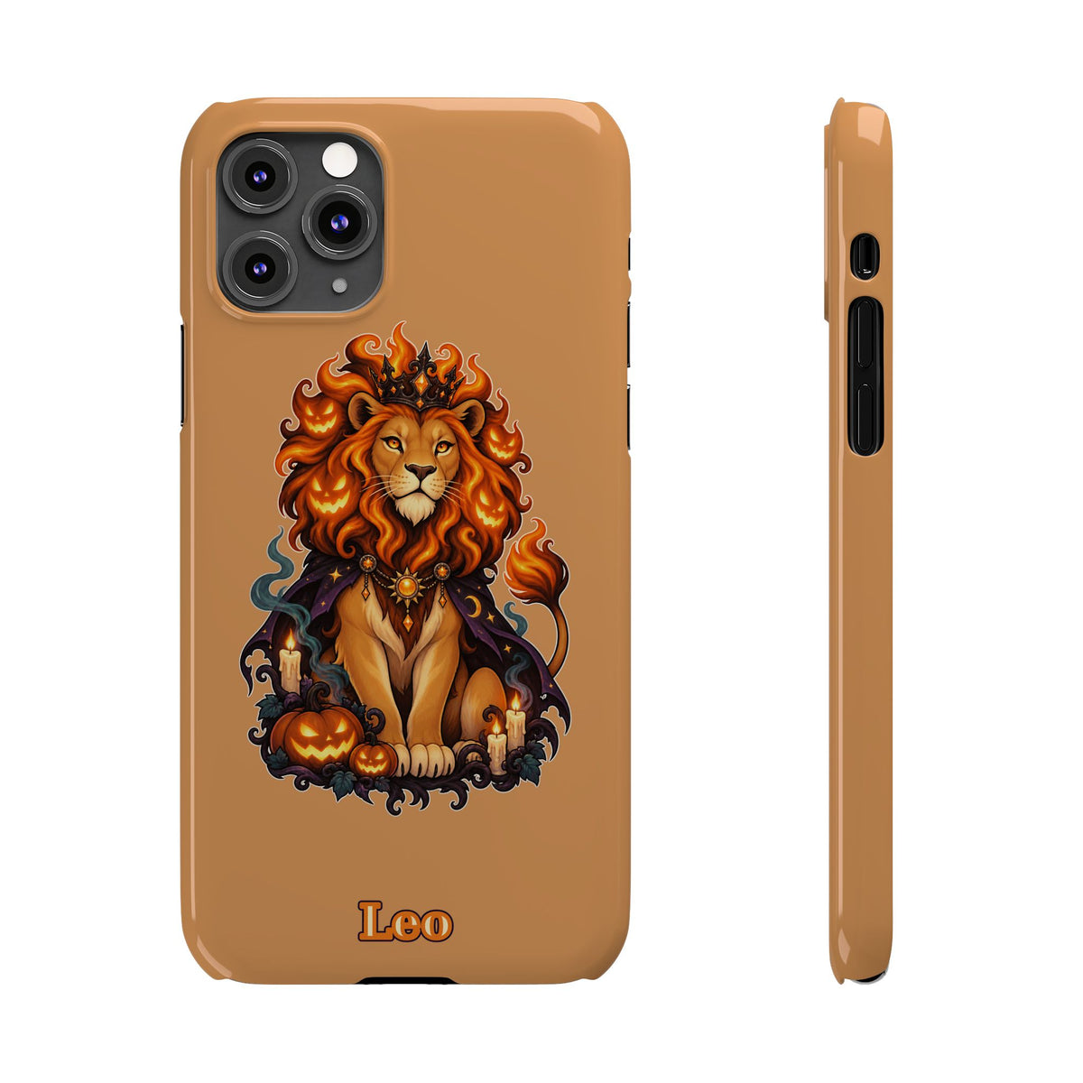 Leo Zodiac Slim Phone Case — Halloween Lion Astrology Design