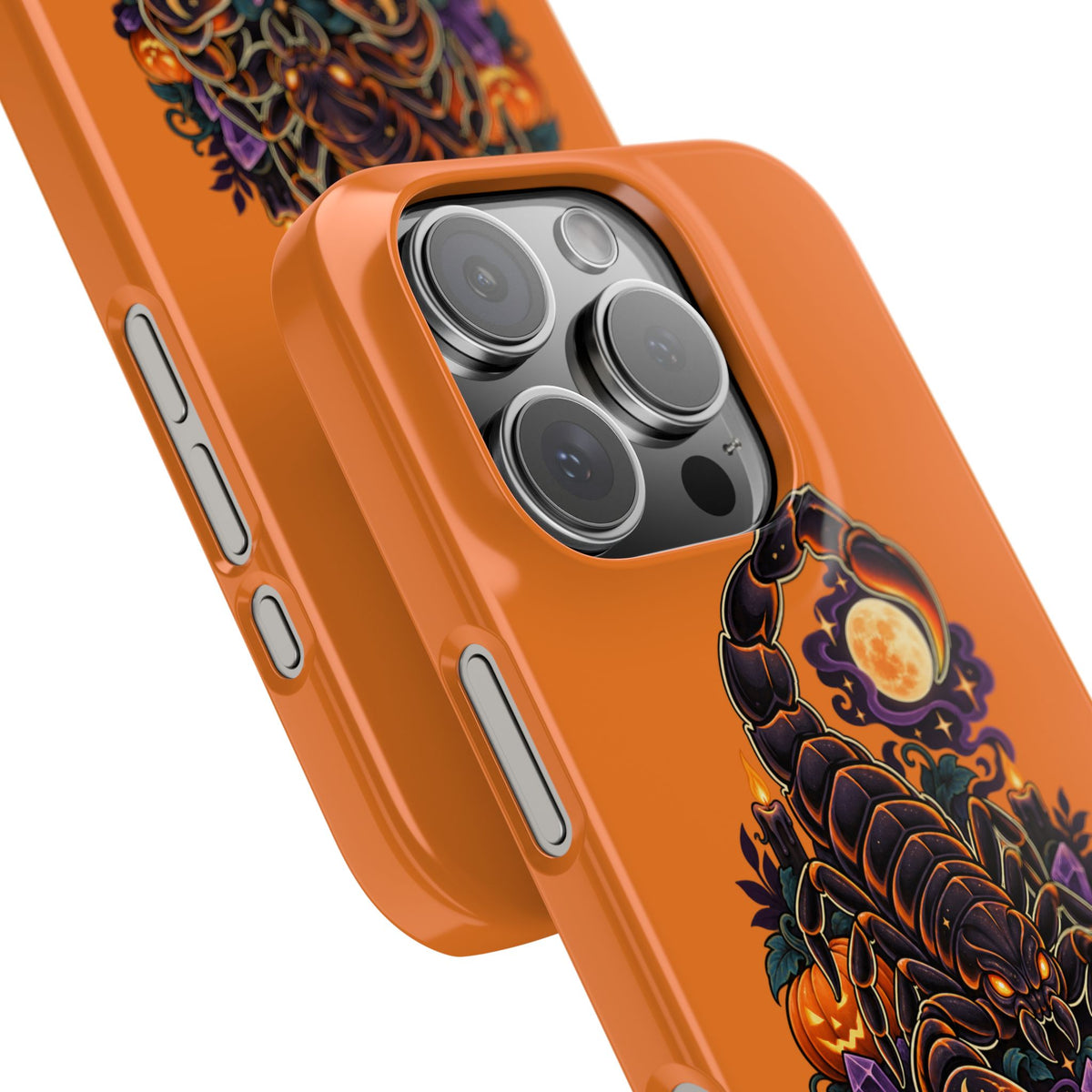 Scorpio Slim Phone Case — Halloween Orange Zodiac Scorpion Design