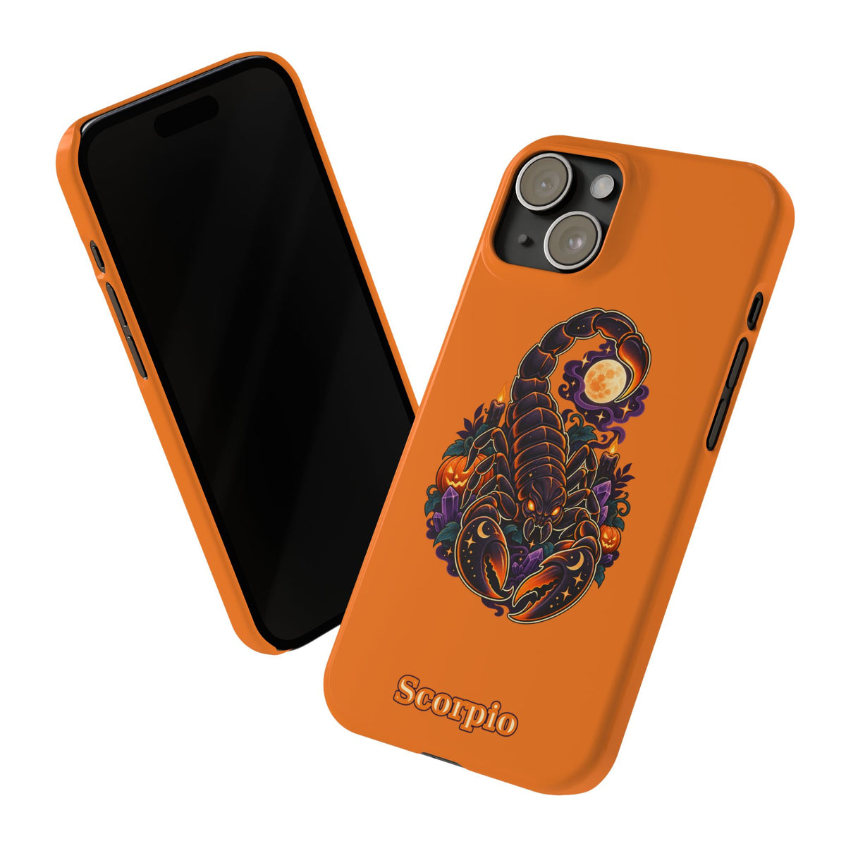 Scorpio Slim Phone Case — Halloween Orange Zodiac Scorpion Design