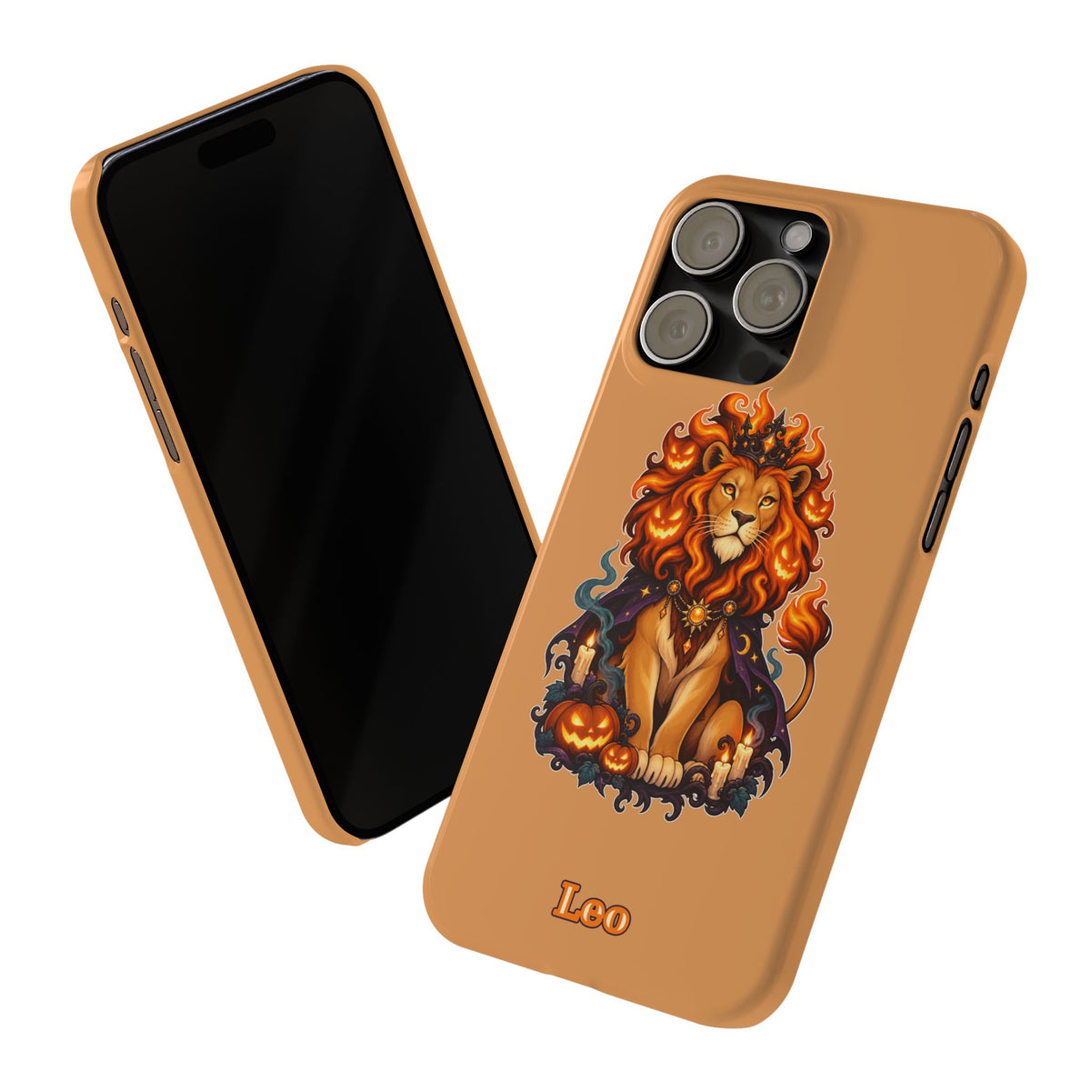 Leo Zodiac Slim Phone Case — Halloween Lion Astrology Design