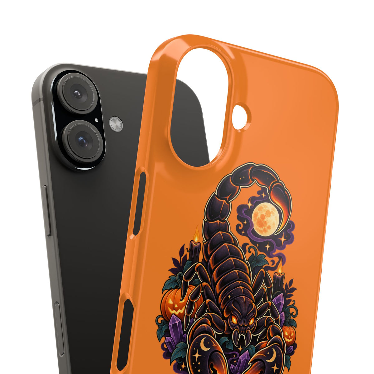 Scorpio Slim Phone Case – Halloween Orange Scorpion Zodiac Design