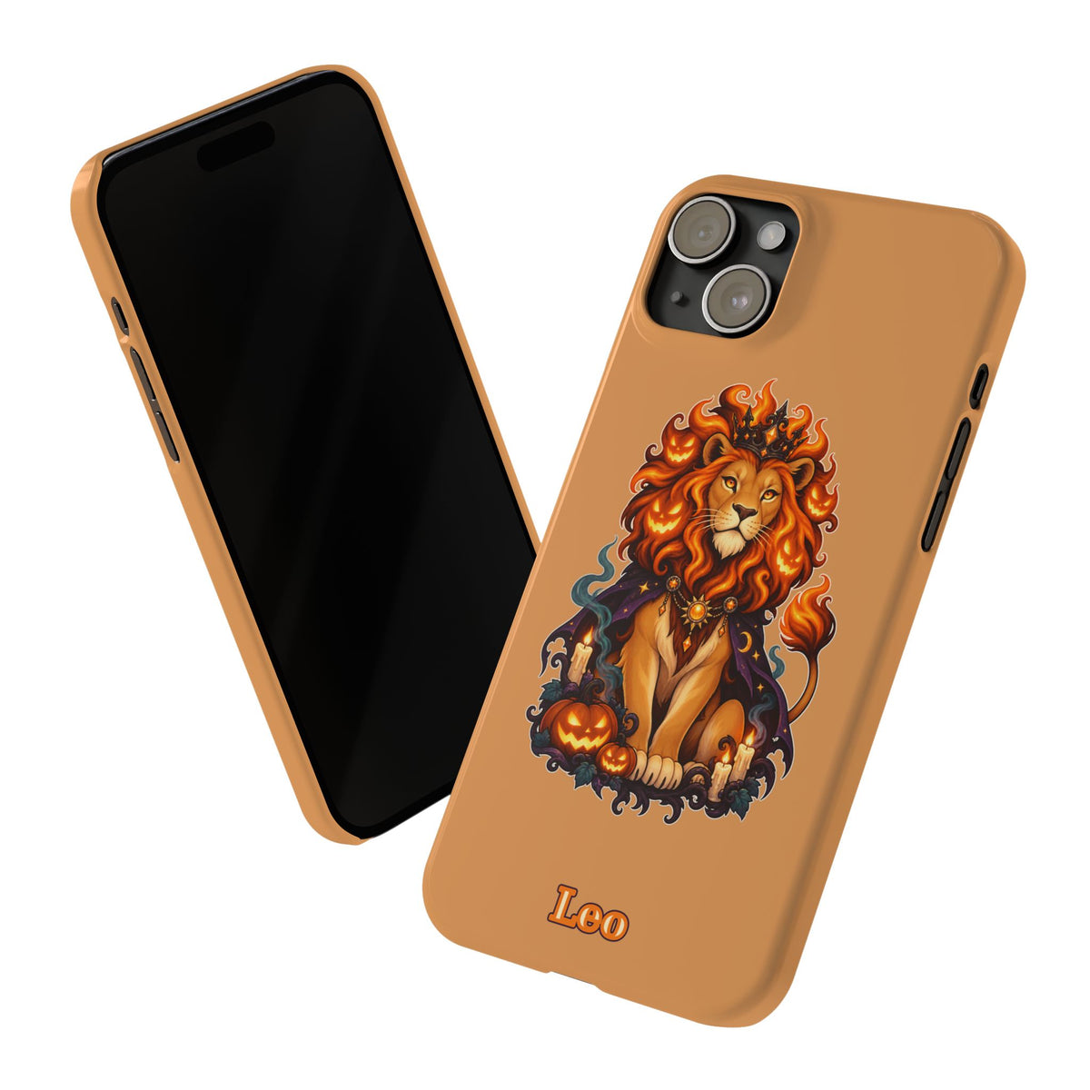 Leo Zodiac Slim Phone Case — Halloween Lion Astrology Design