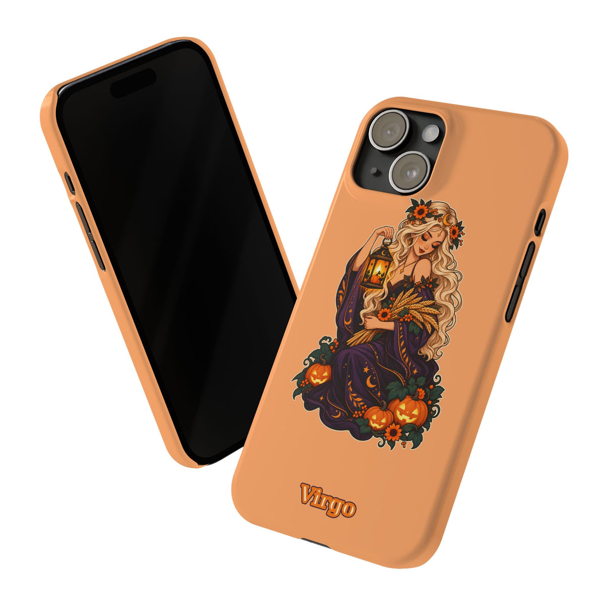 Virgo Zodiac Slim Phone Case — Autumn Harvest Witch Design