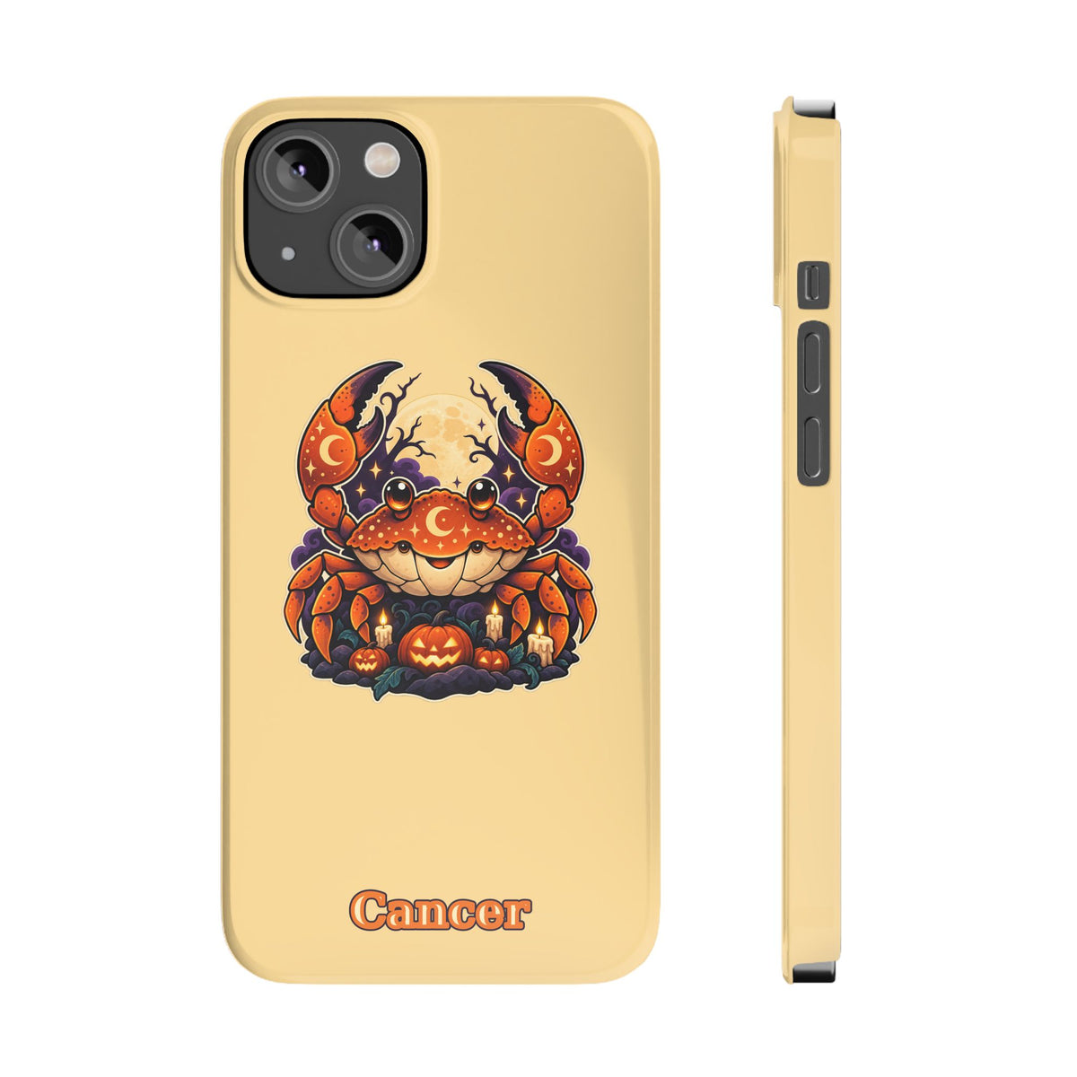 Cancer Zodiac Slim Phone Case — Halloween Pumpkin Crab