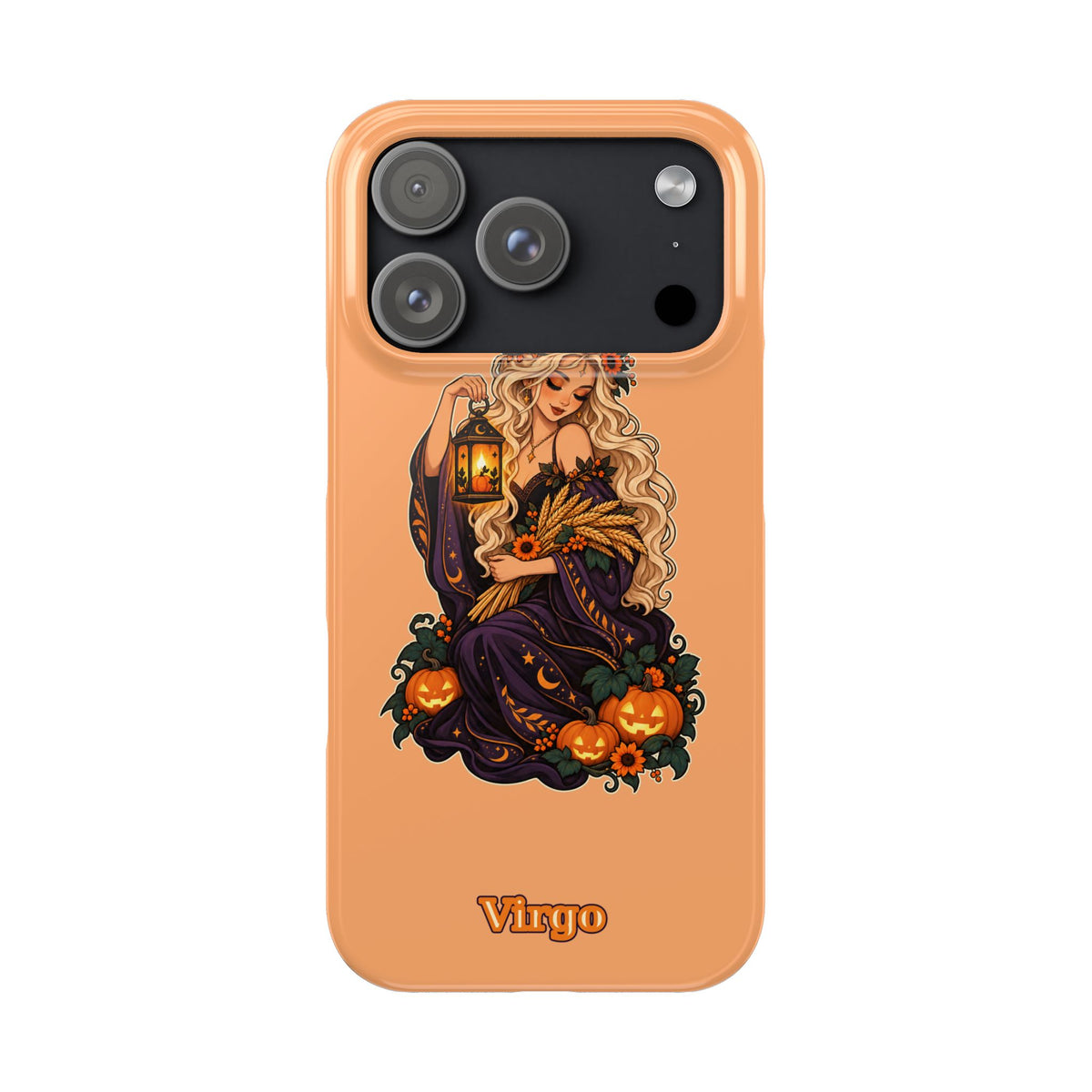 Virgo Zodiac Slim Phone Case — Autumn Harvest Witch Design
