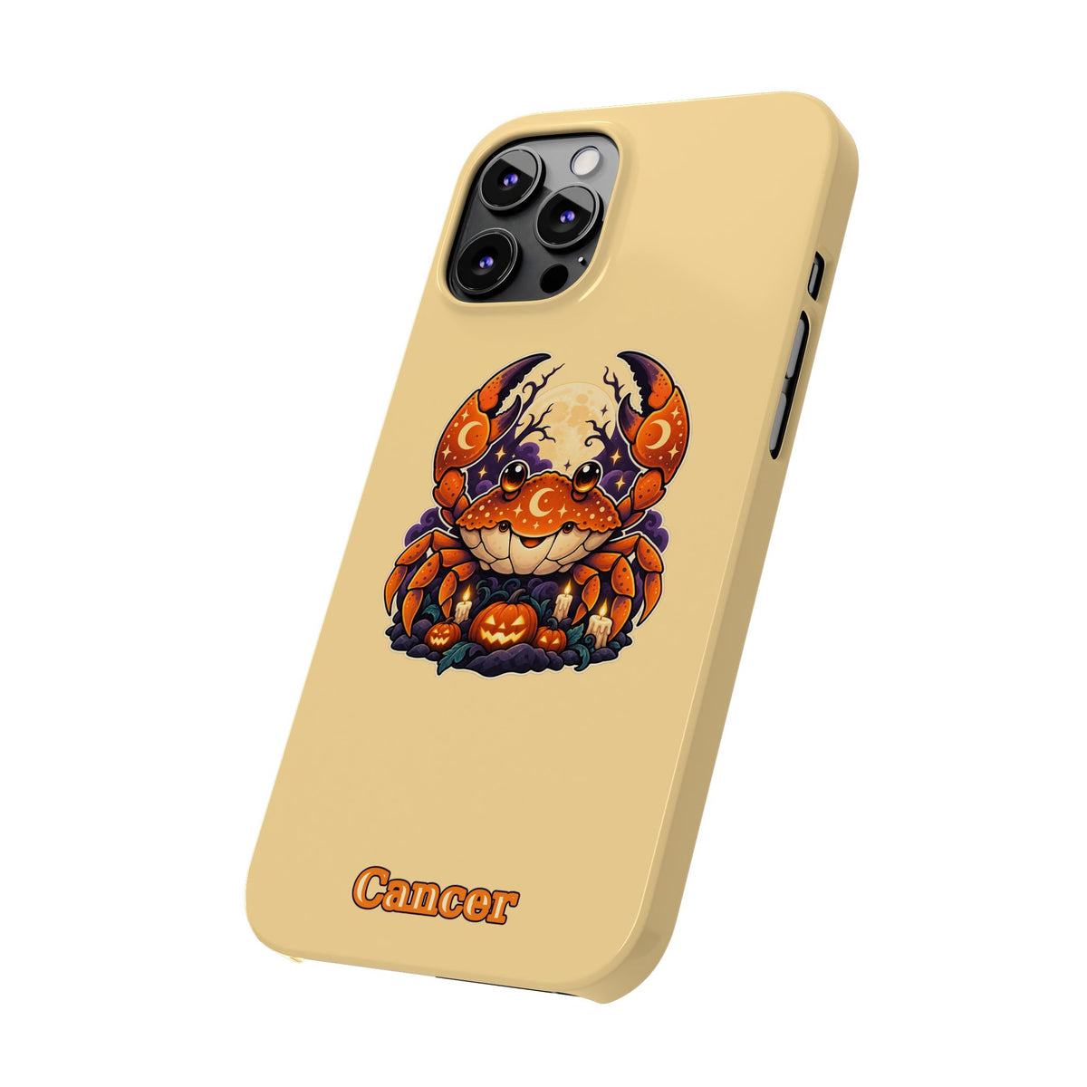 Cancer Zodiac Slim Phone Case — Halloween Pumpkin Crab