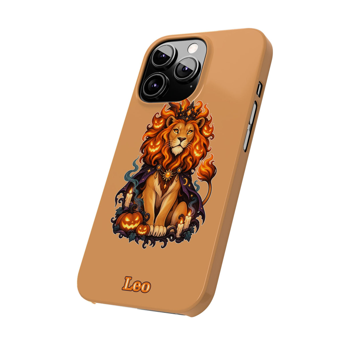 Leo Zodiac Slim Phone Case — Halloween Lion Astrology Design