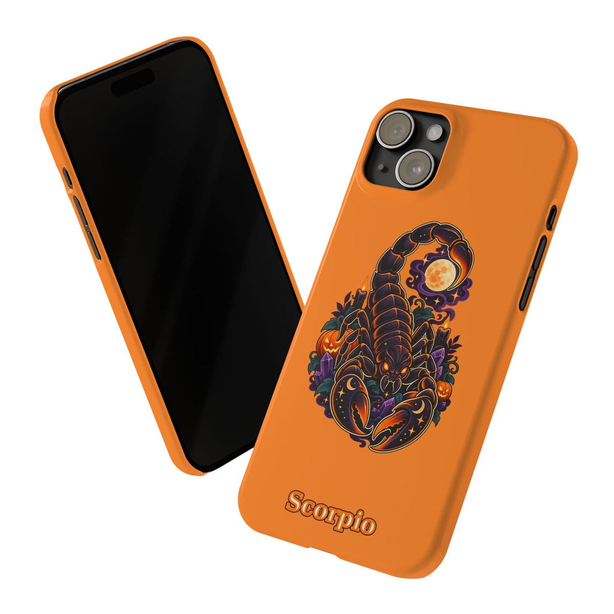 Scorpio Halloween Slim Phone Case — Orange Zodiac Scorpion Design