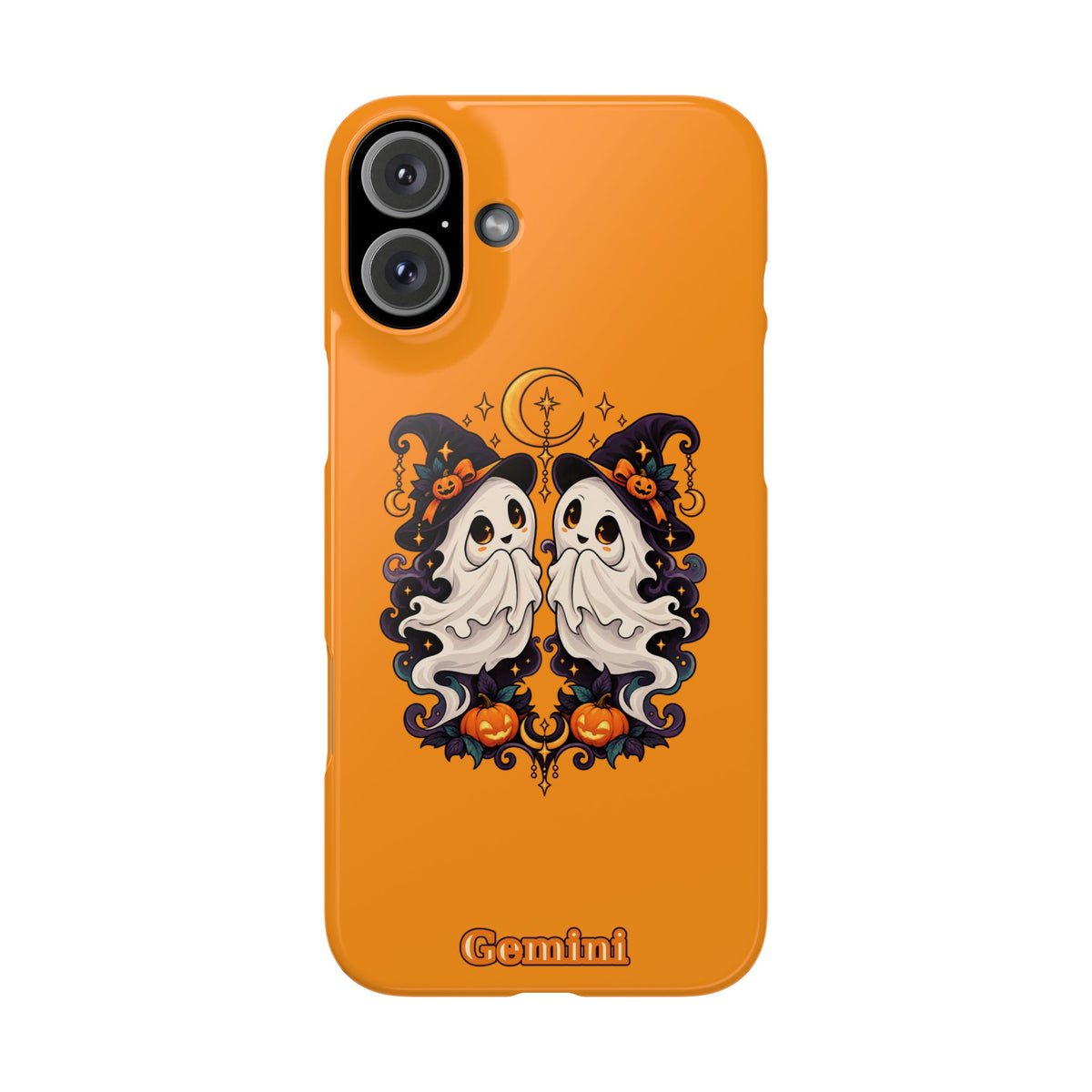 Gemini Halloween Slim Phone Case — Cute Twin Ghost Zodiac Design