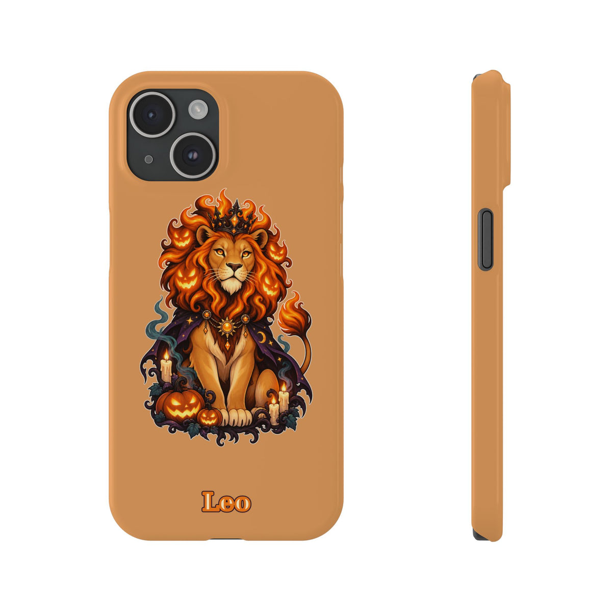 Leo Zodiac Slim Phone Case — Halloween Lion Astrology Design
