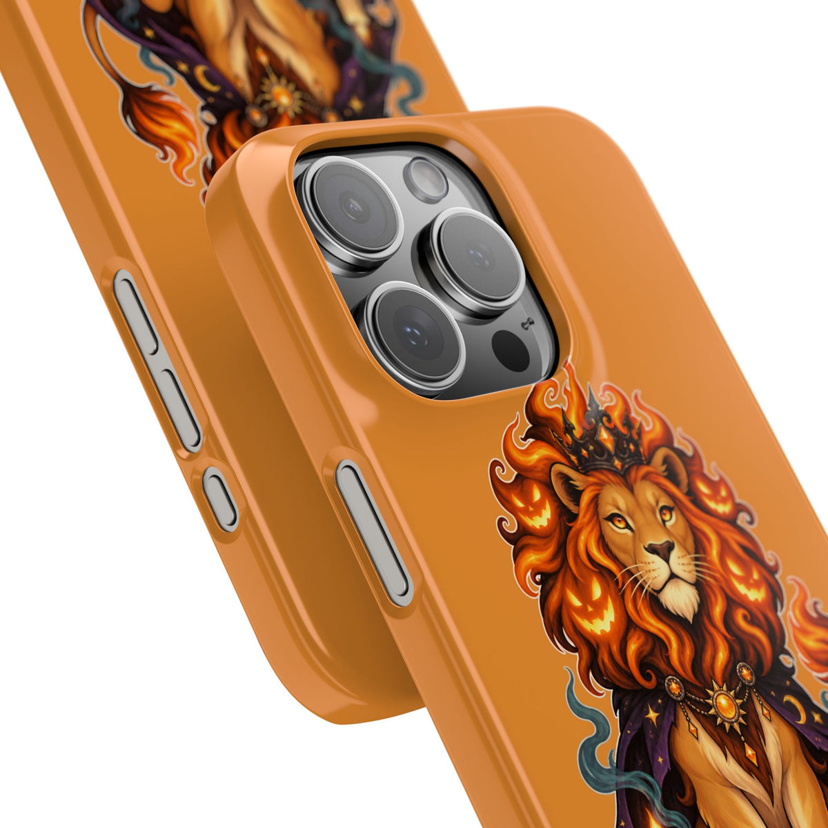 Leo Halloween Slim Phone Case — Orange Zodiac Lion Phone Cover