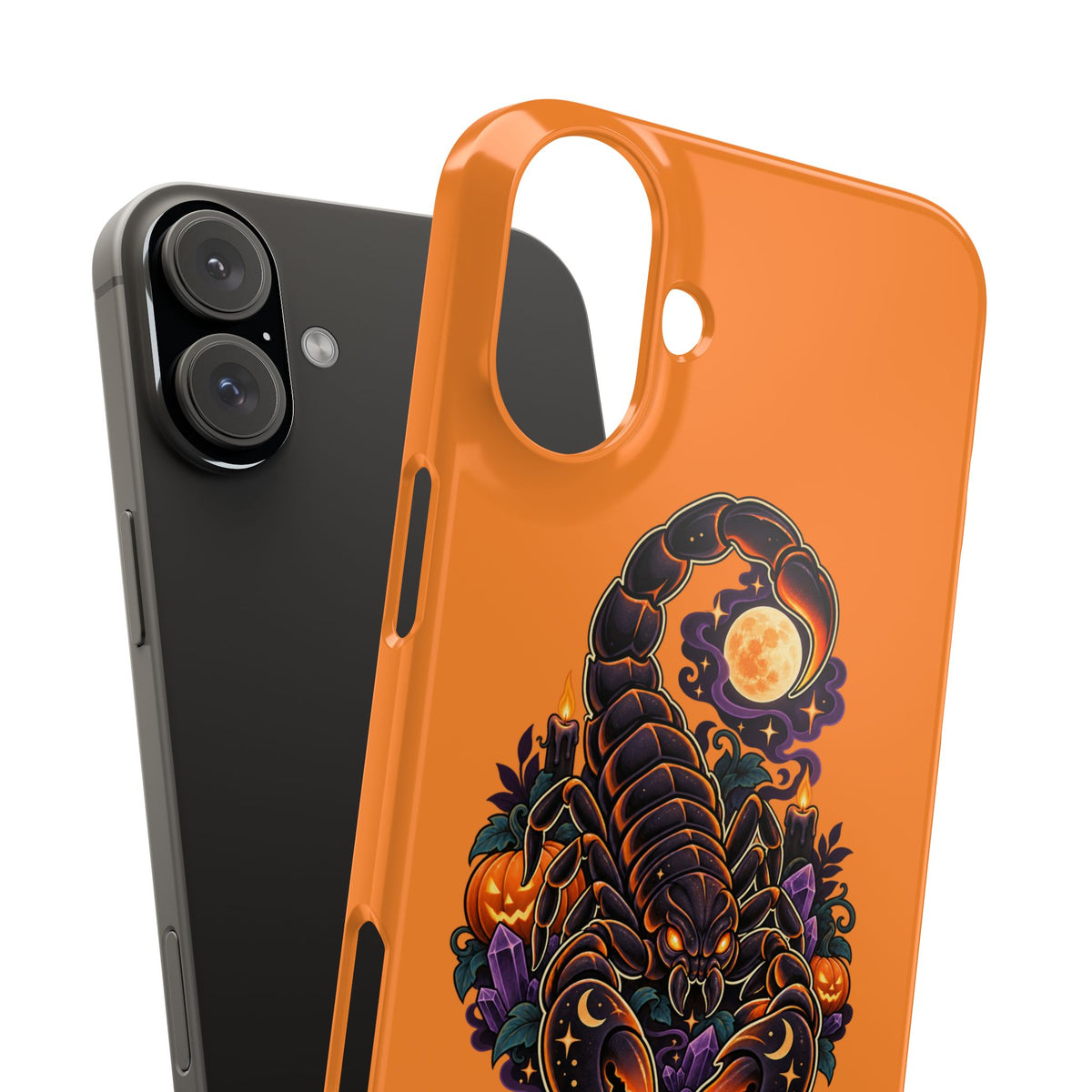 Scorpio Halloween Slim Phone Case — Orange Zodiac Scorpion Design