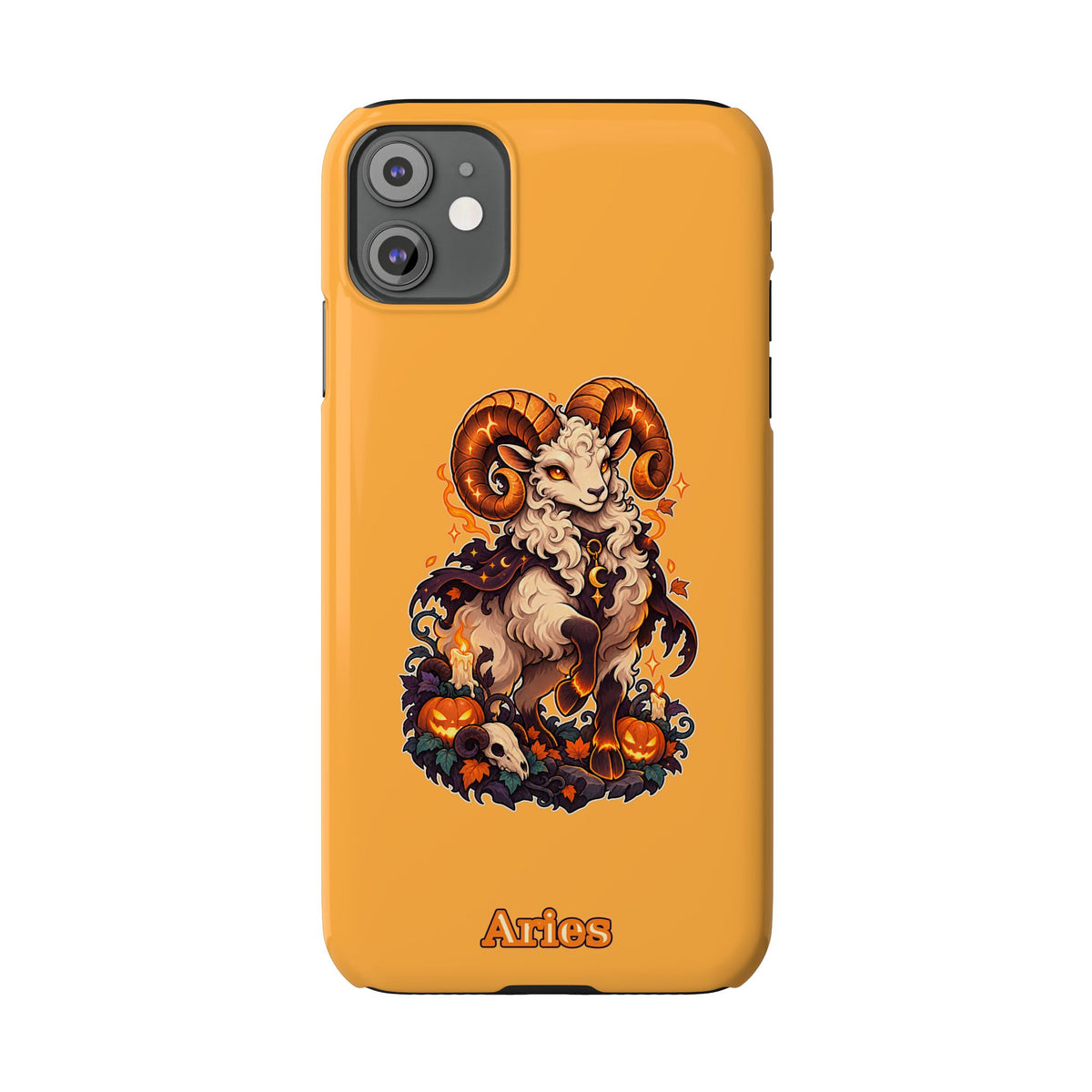 Aries Halloween Slim Phone Case — Ram Pumpkin Zodiac Phone Case