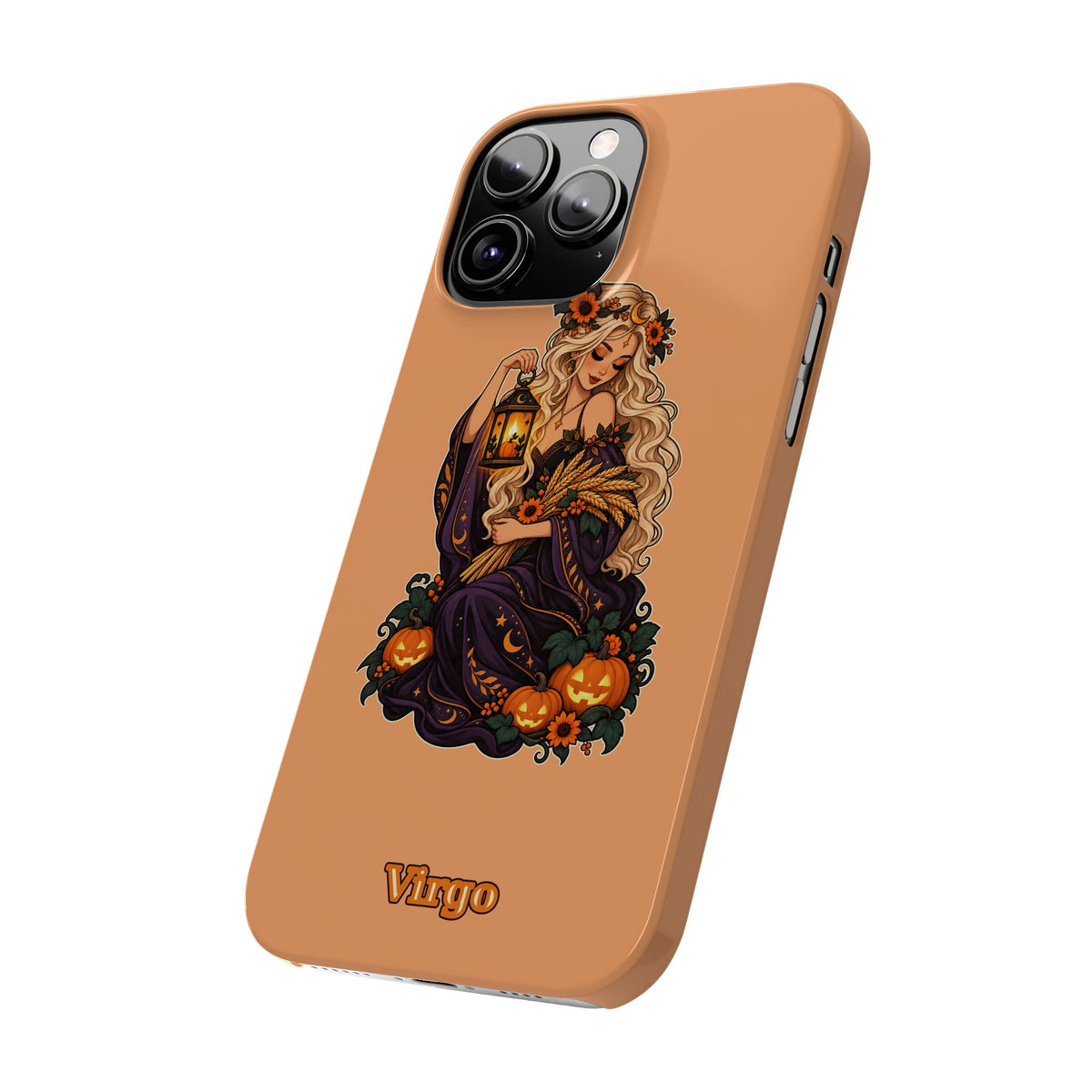 Virgo Zodiac Slim Phone Case — Autumn Harvest Witch Design