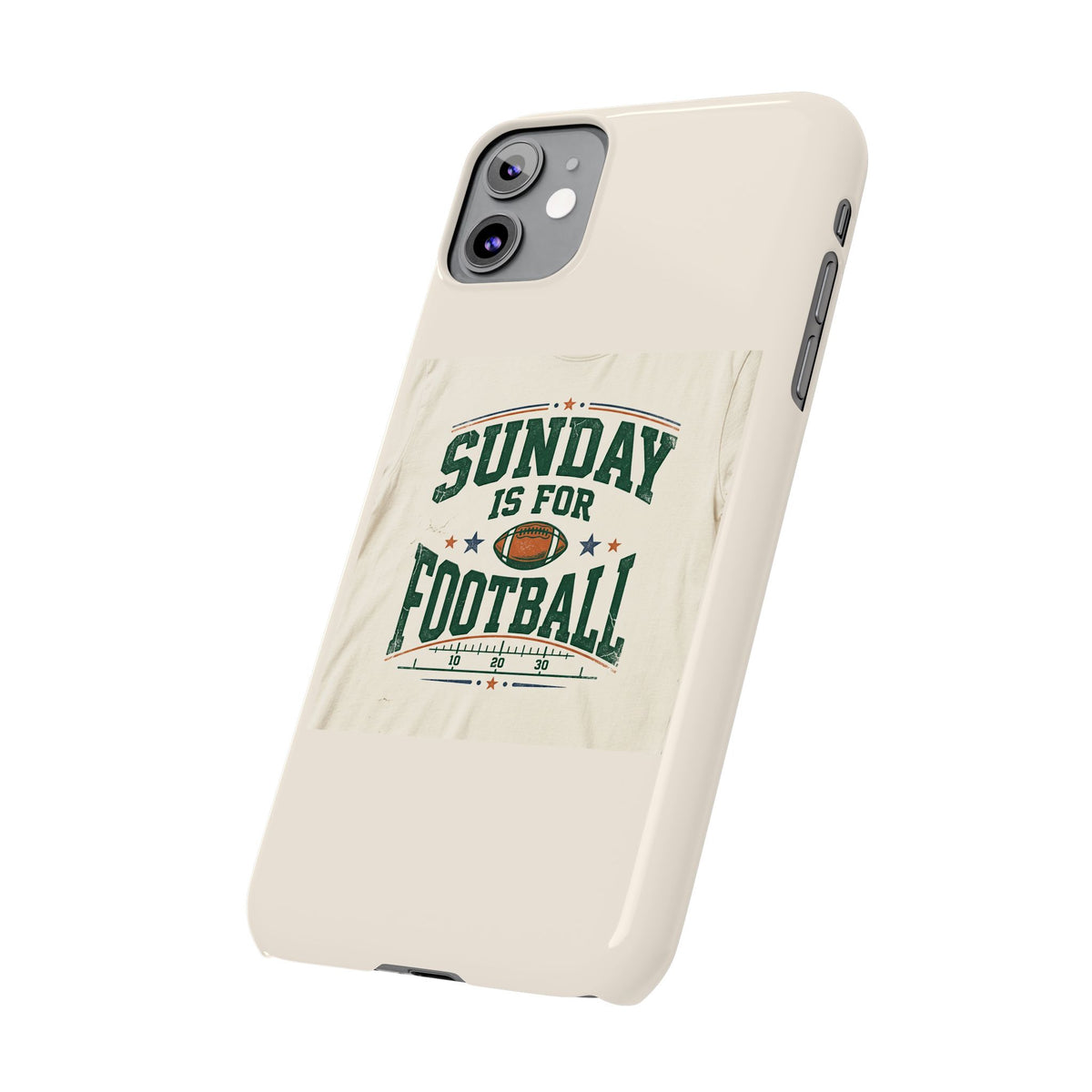 Slim Phone Case — "Sunday Is For Football" Vintage Football Fan Design