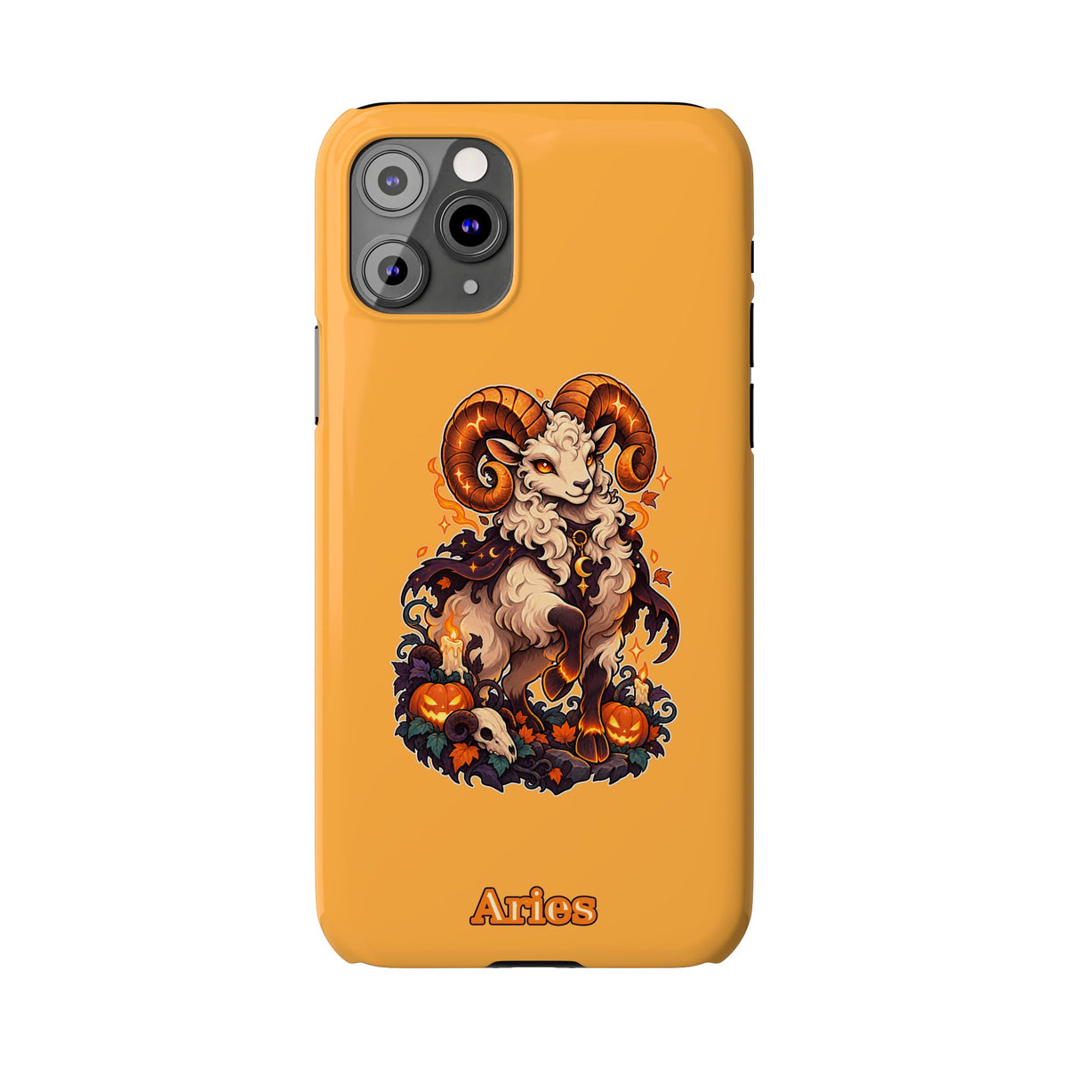 Aries Halloween Slim Phone Case — Ram Pumpkin Zodiac Phone Case