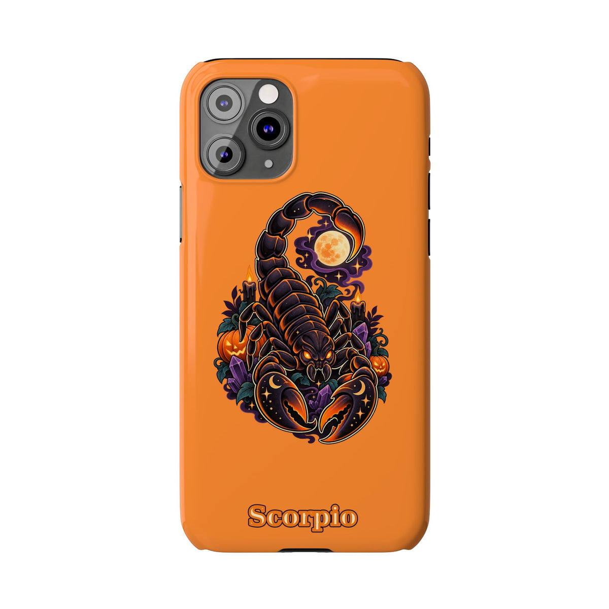 Scorpio Halloween Slim Phone Case — Orange Zodiac Scorpion Design