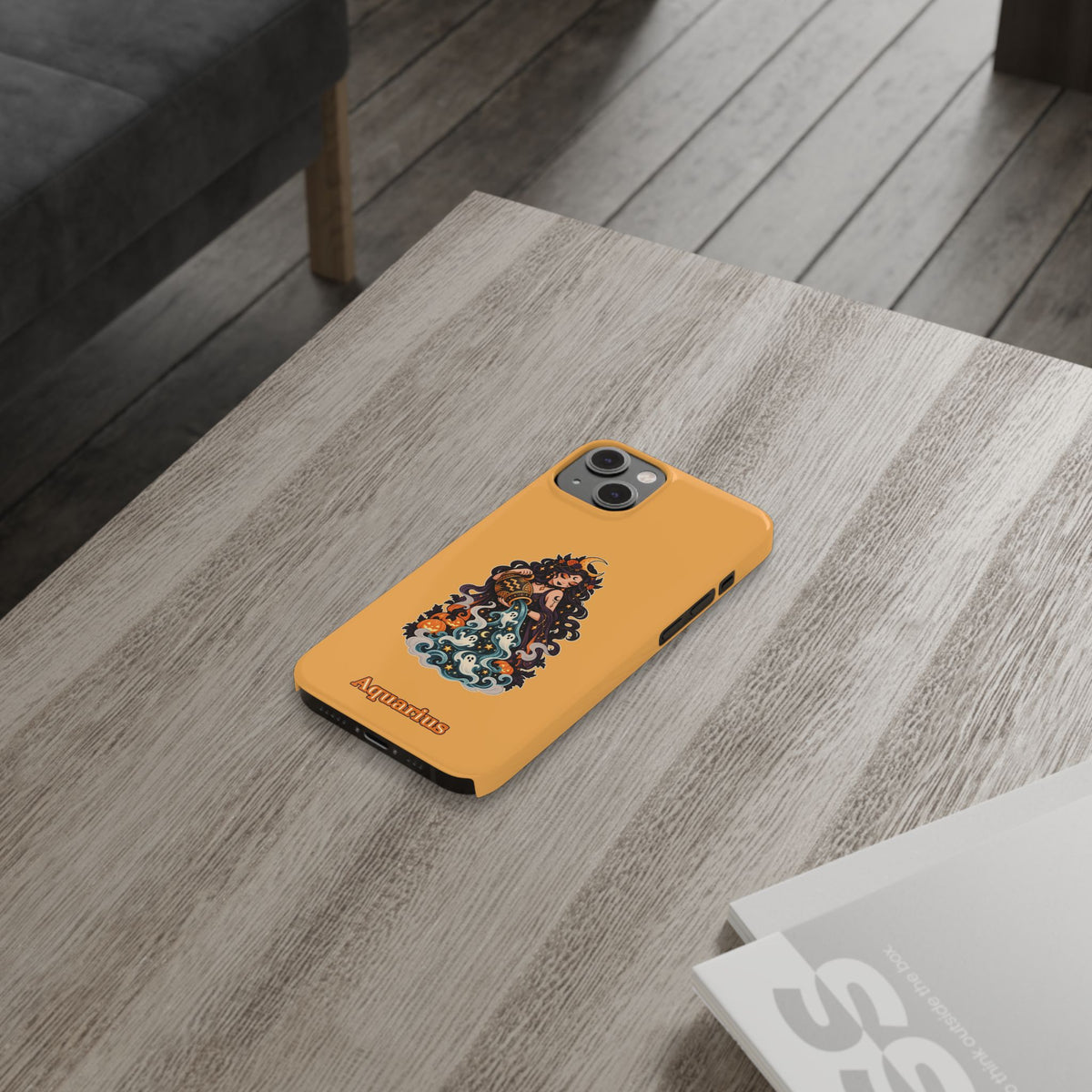 Aquarius Zodiac Slim Phone Case — Water-Bearer Halloween Astrology Design