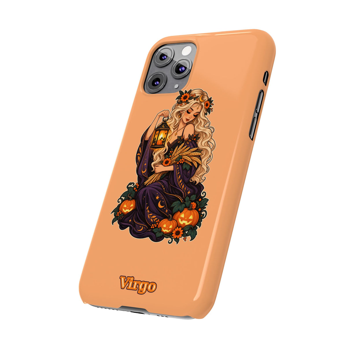 Virgo Zodiac Slim Phone Case — Autumn Harvest Witch Design