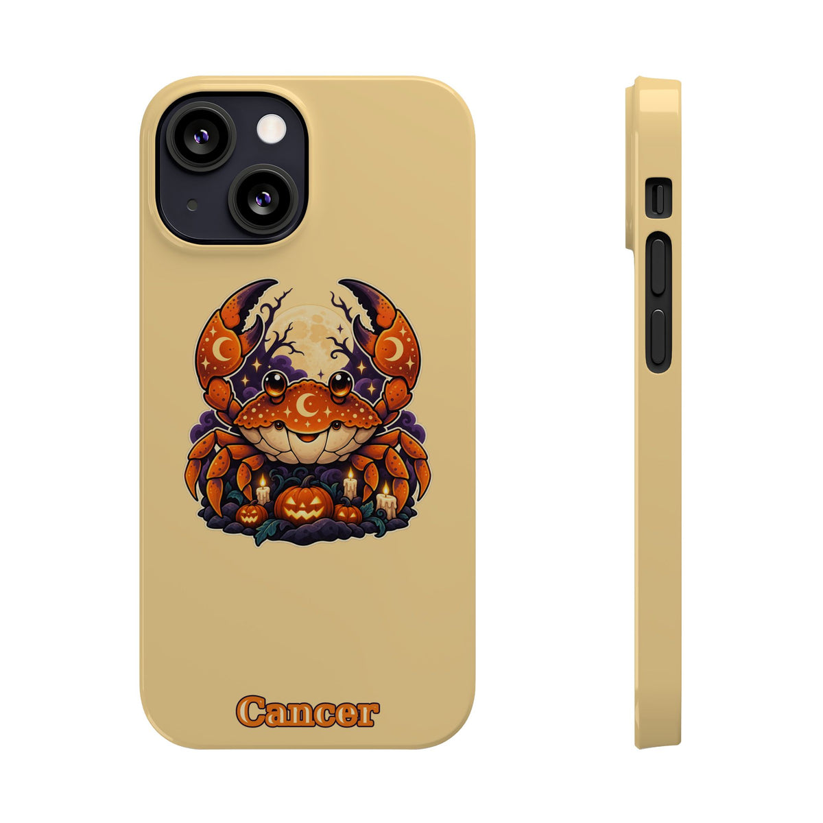 Cancer Zodiac Slim Phone Case — Halloween Pumpkin Crab