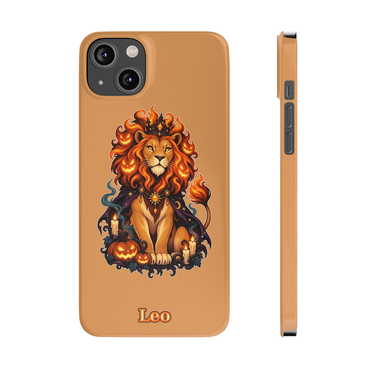 Leo Zodiac Slim Phone Case — Halloween Lion Astrology Design