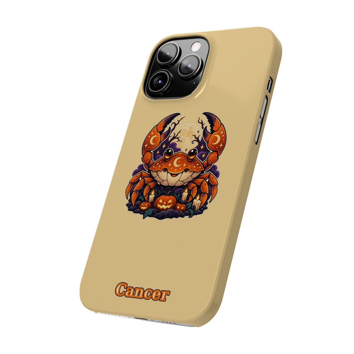 Cancer Zodiac Slim Phone Case — Halloween Pumpkin Crab