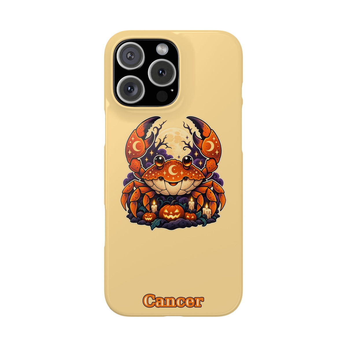 Cancer Zodiac Slim Phone Case — Halloween Pumpkin Crab