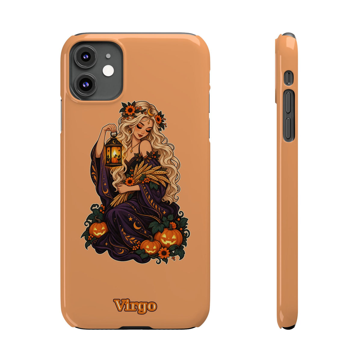 Virgo Zodiac Slim Phone Case — Autumn Harvest Witch Design