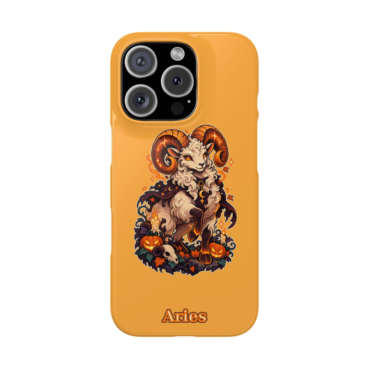 Aries Halloween Slim Phone Case — Ram Pumpkin Zodiac Phone Case
