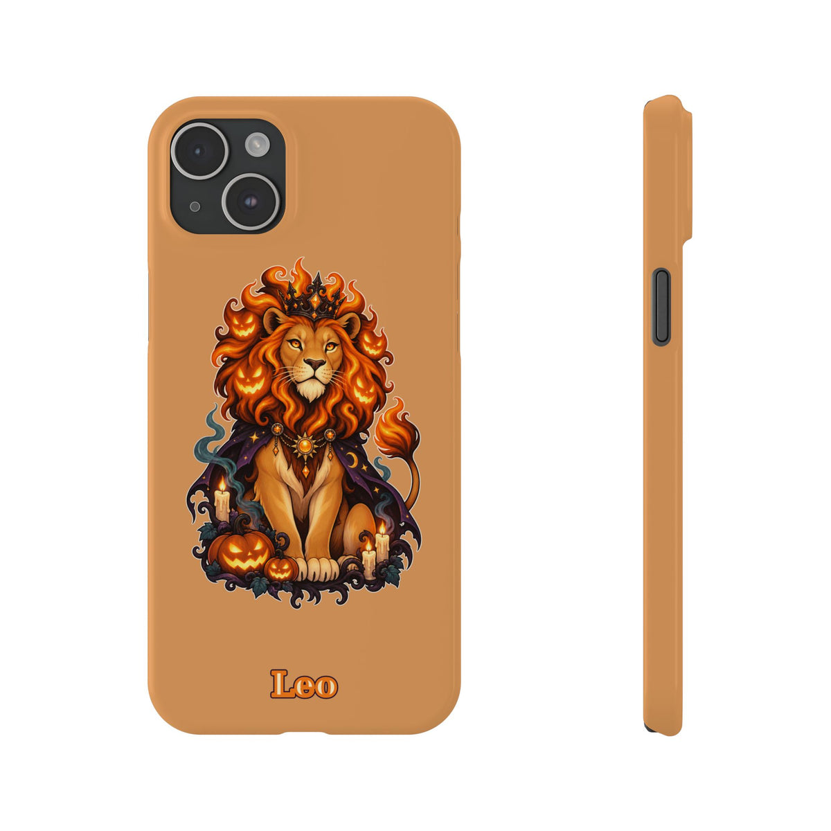 Leo Zodiac Slim Phone Case — Halloween Lion Astrology Design