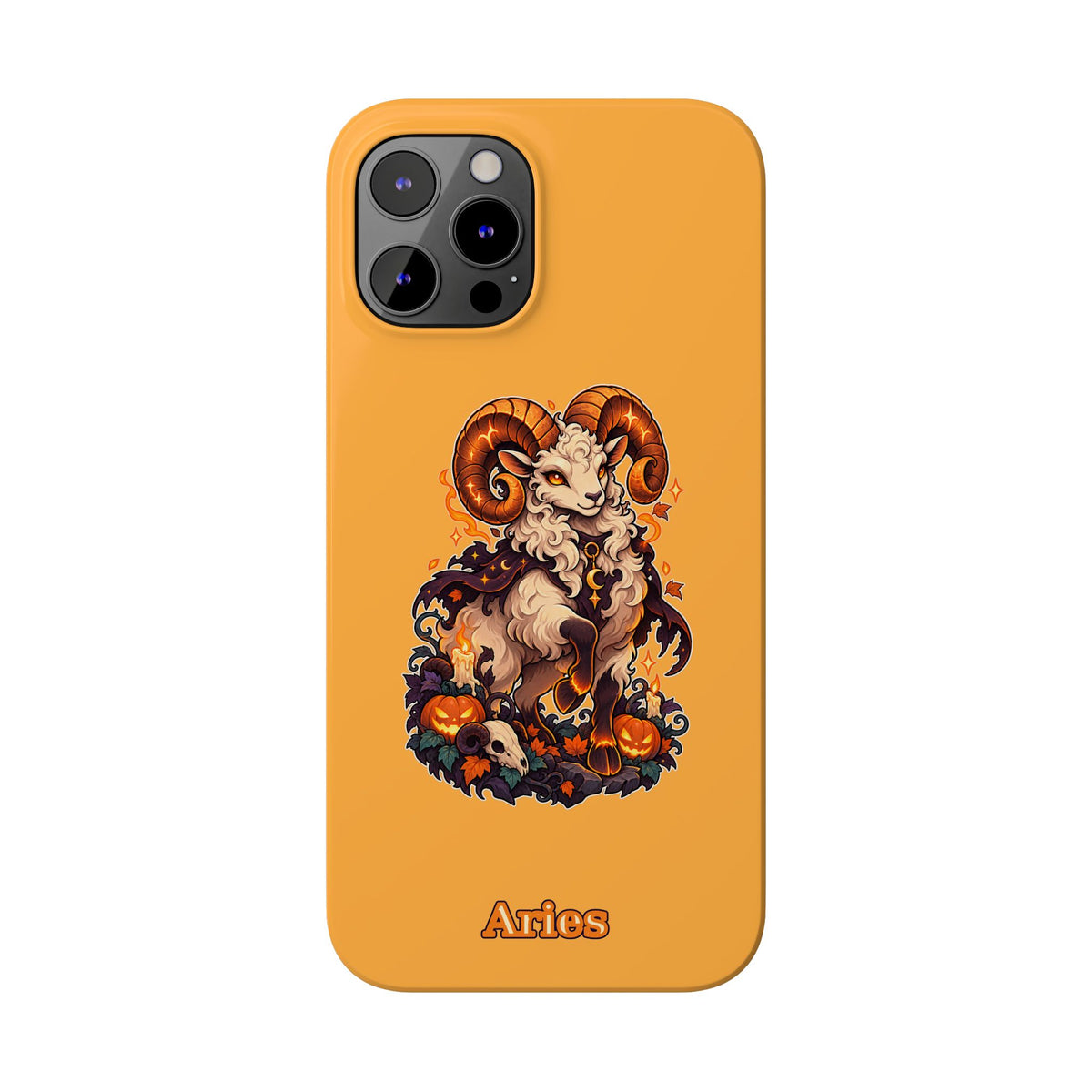 Aries Halloween Slim Phone Case — Ram Pumpkin Zodiac Phone Case