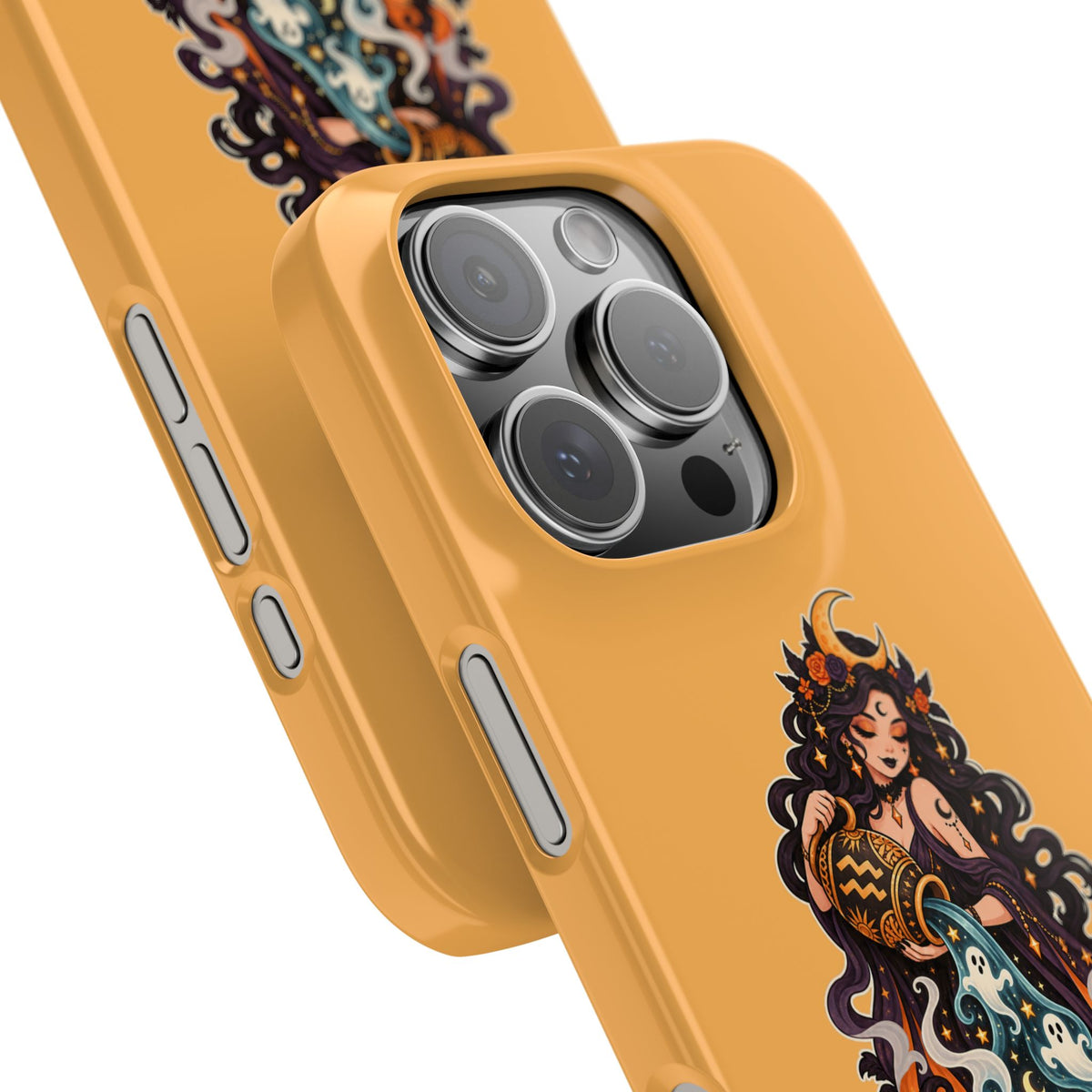 Aquarius Zodiac Slim Phone Case — Water-Bearer Halloween Astrology Design
