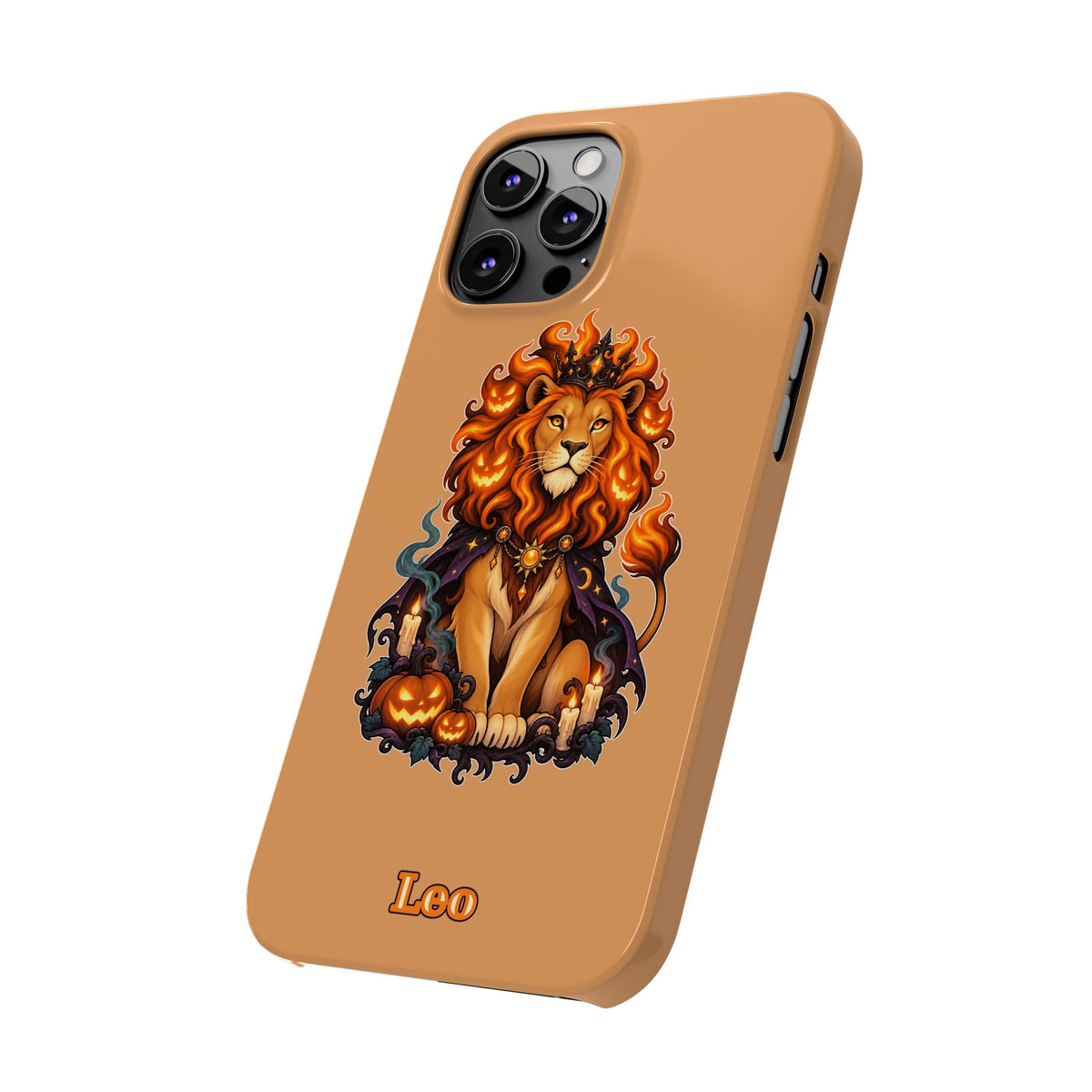 Leo Zodiac Slim Phone Case — Halloween Lion Astrology Design