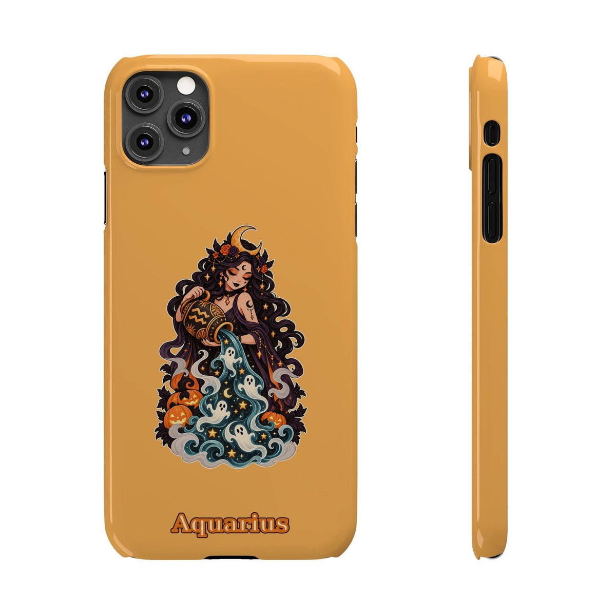Aquarius Zodiac Slim Phone Case — Water-Bearer Halloween Astrology Design