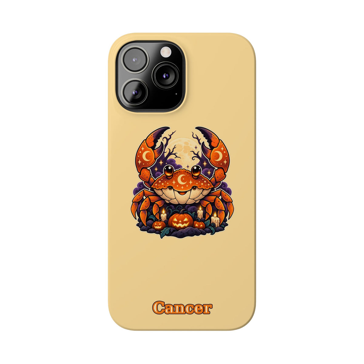 Cancer Zodiac Slim Phone Case — Halloween Pumpkin Crab
