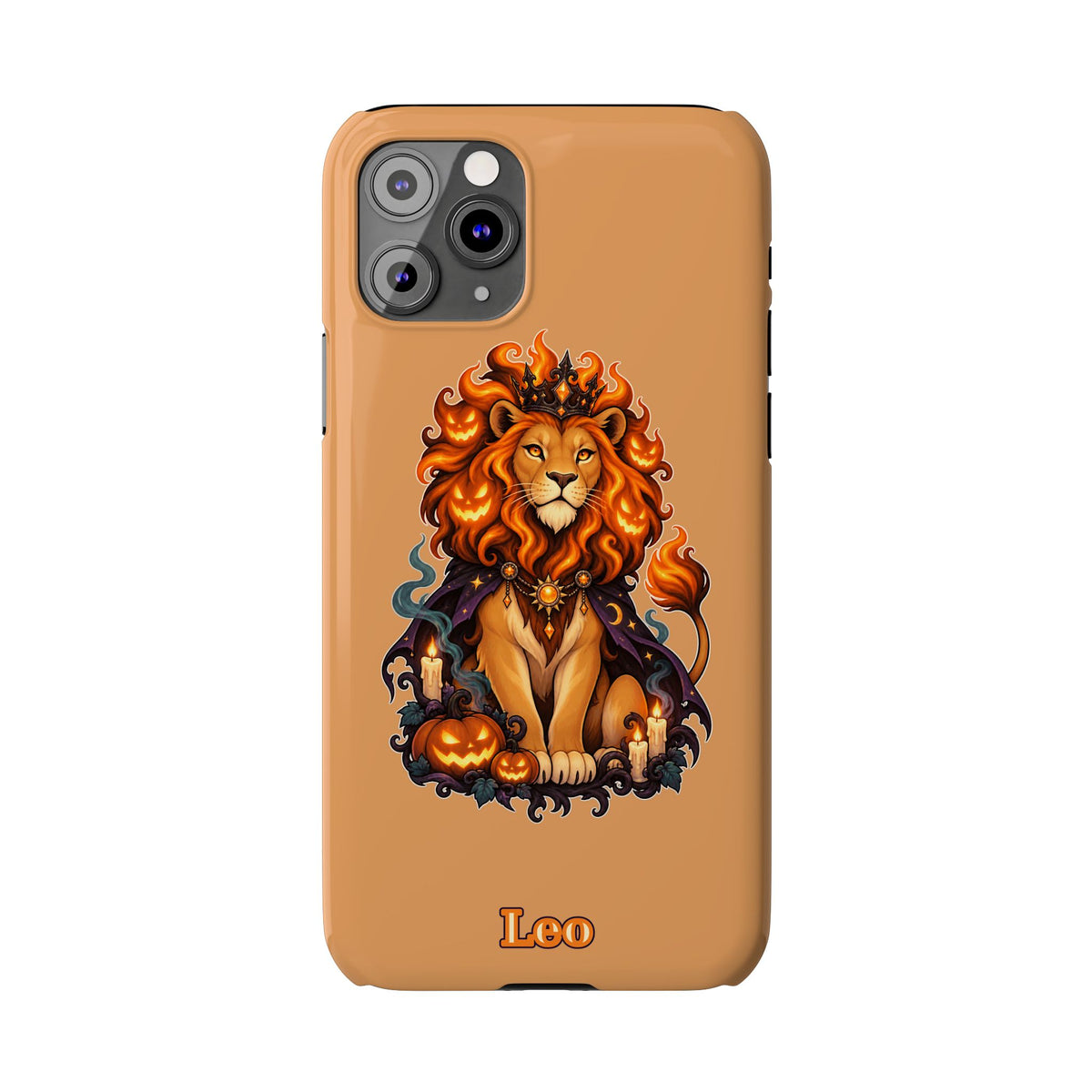 Leo Zodiac Slim Phone Case — Halloween Lion Astrology Design