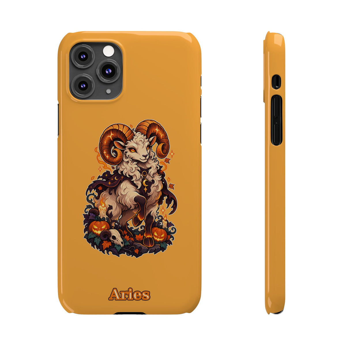 Aries Halloween Slim Phone Case — Ram Pumpkin Zodiac Phone Case