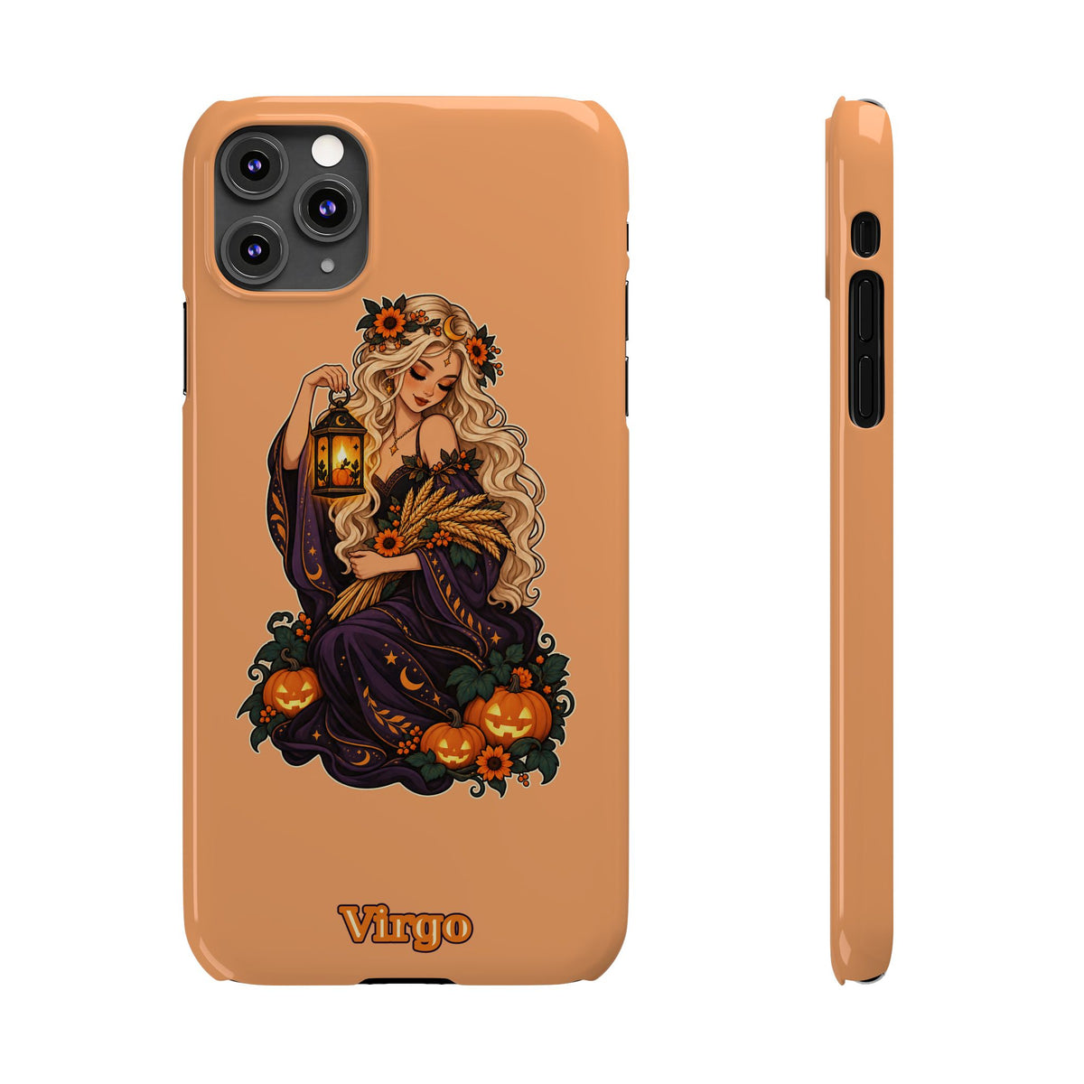 Virgo Zodiac Slim Phone Case — Autumn Harvest Witch Design
