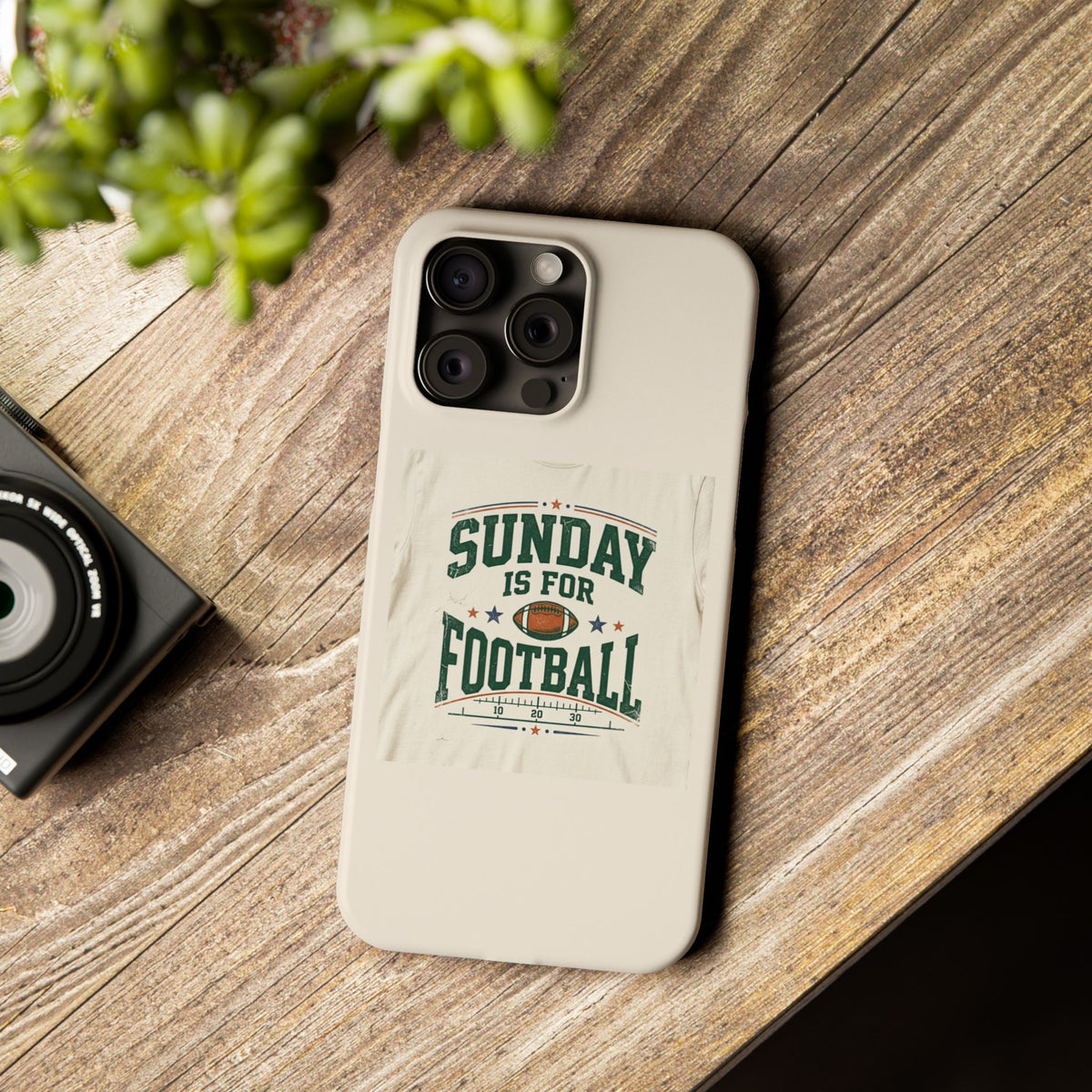 Slim Phone Case — "Sunday Is For Football" Vintage Football Fan Design