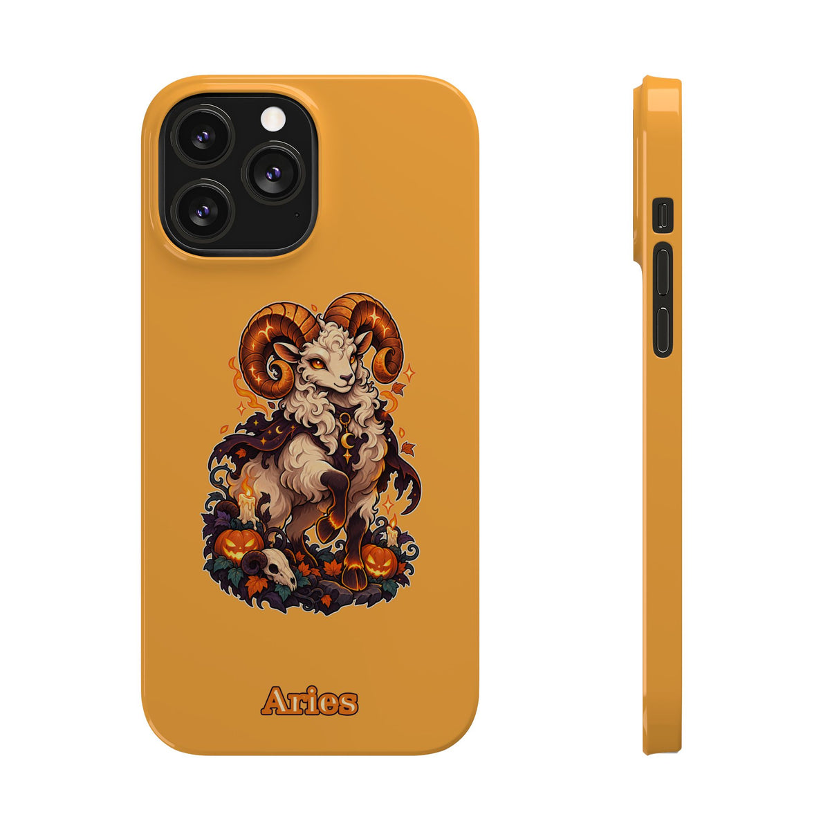 Aries Halloween Slim Phone Case — Ram Pumpkin Zodiac Phone Case