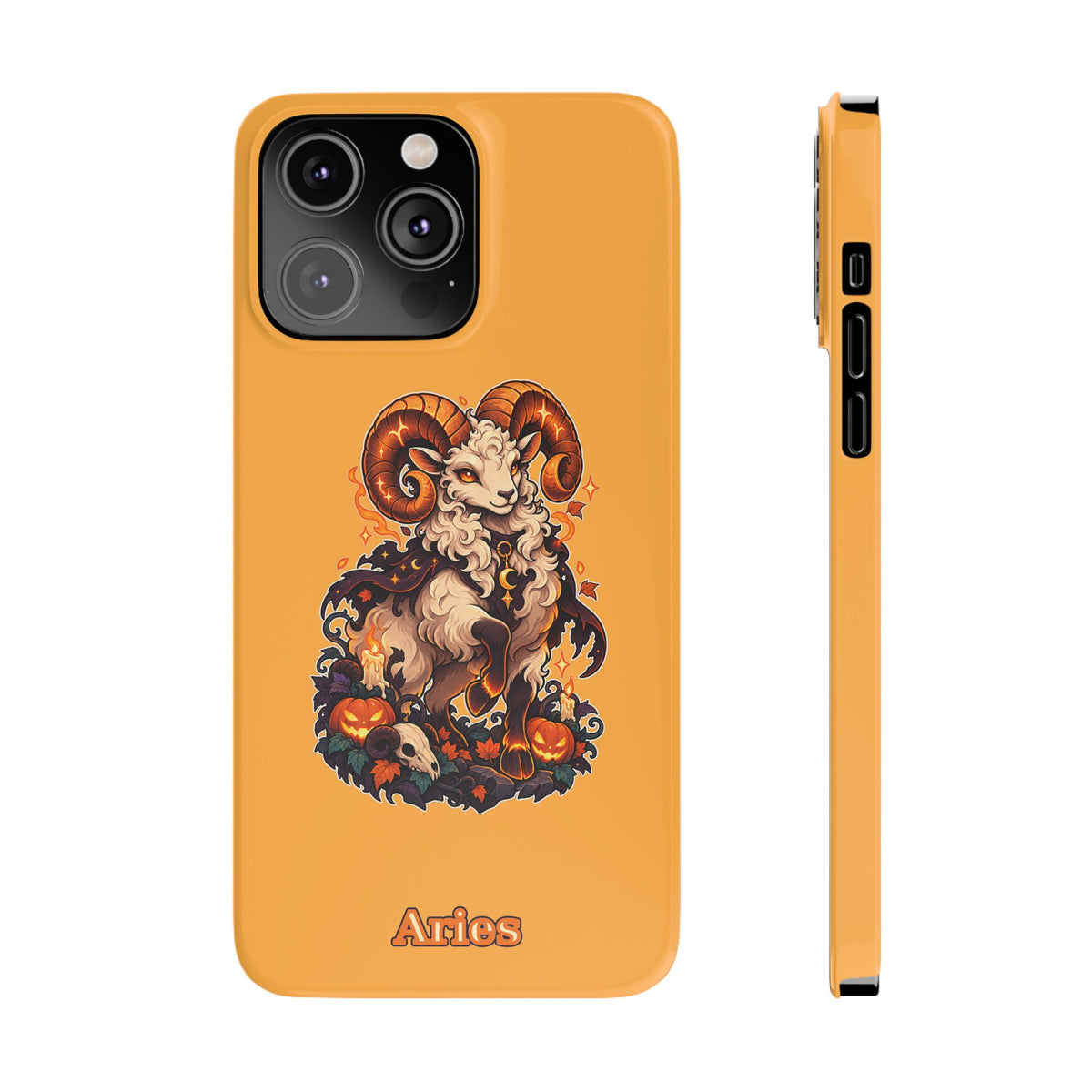 Aries Halloween Slim Phone Case — Ram Pumpkin Zodiac Phone Case