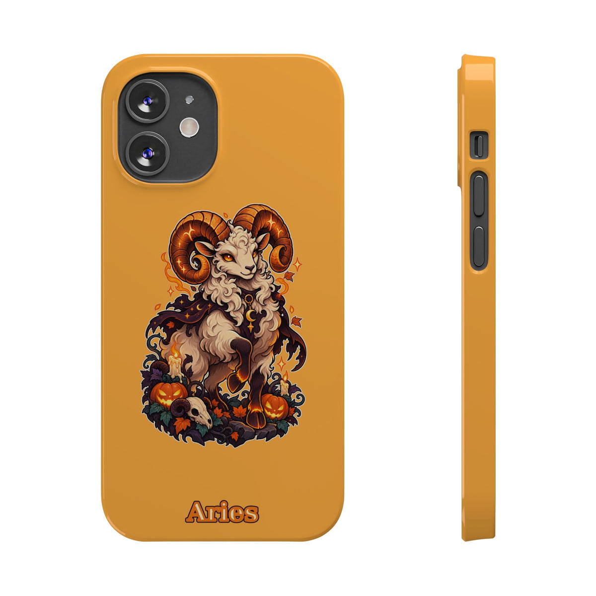 Aries Halloween Slim Phone Case — Ram Pumpkin Zodiac Phone Case