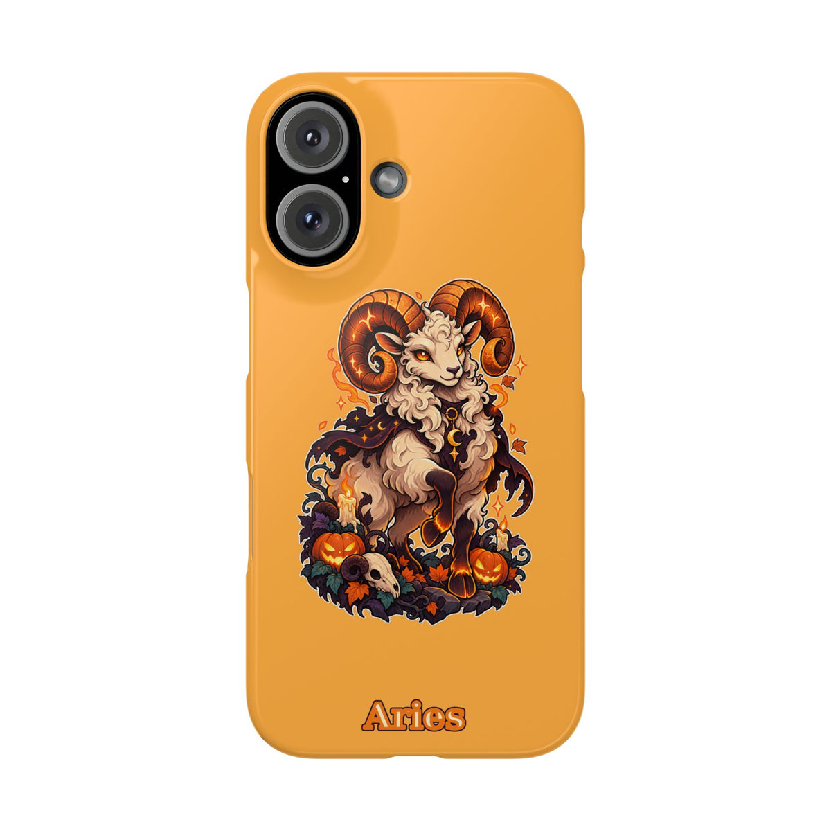 Aries Halloween Slim Phone Case — Ram Pumpkin Zodiac Phone Case