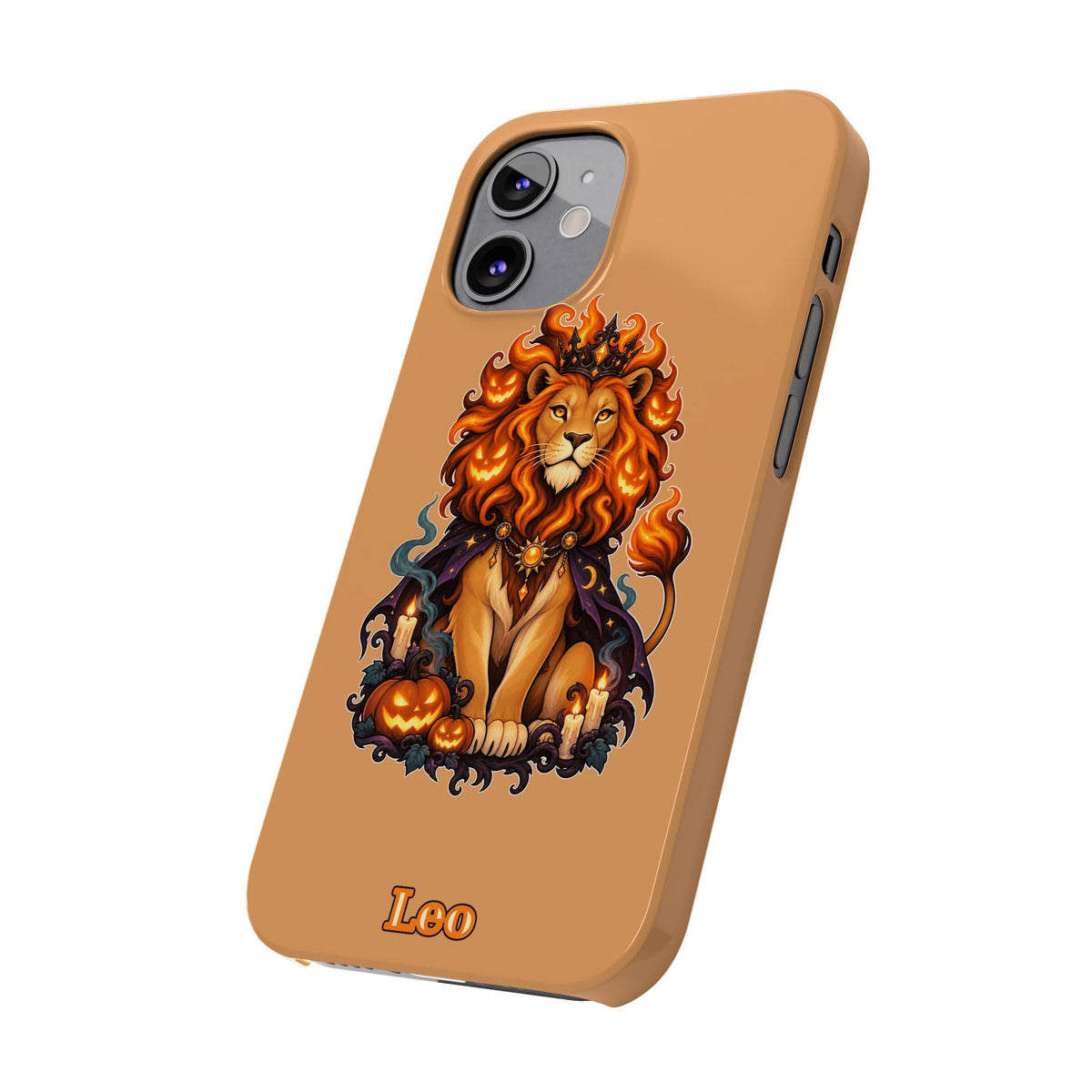 Leo Zodiac Slim Phone Case — Halloween Lion Astrology Design