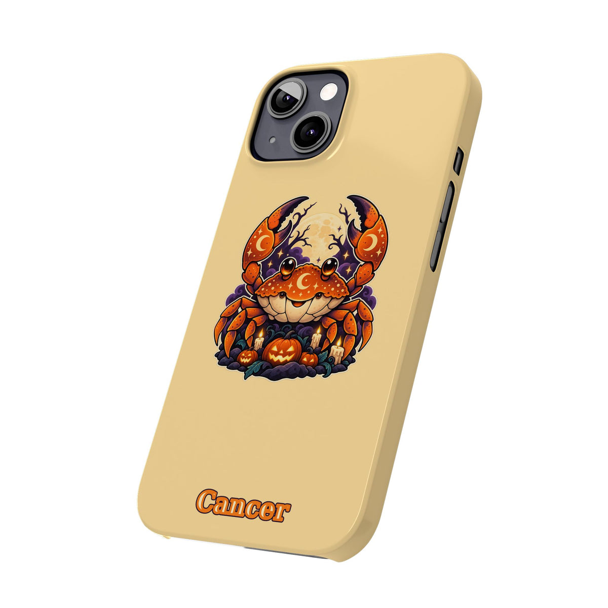 Cancer Zodiac Slim Phone Case — Halloween Pumpkin Crab